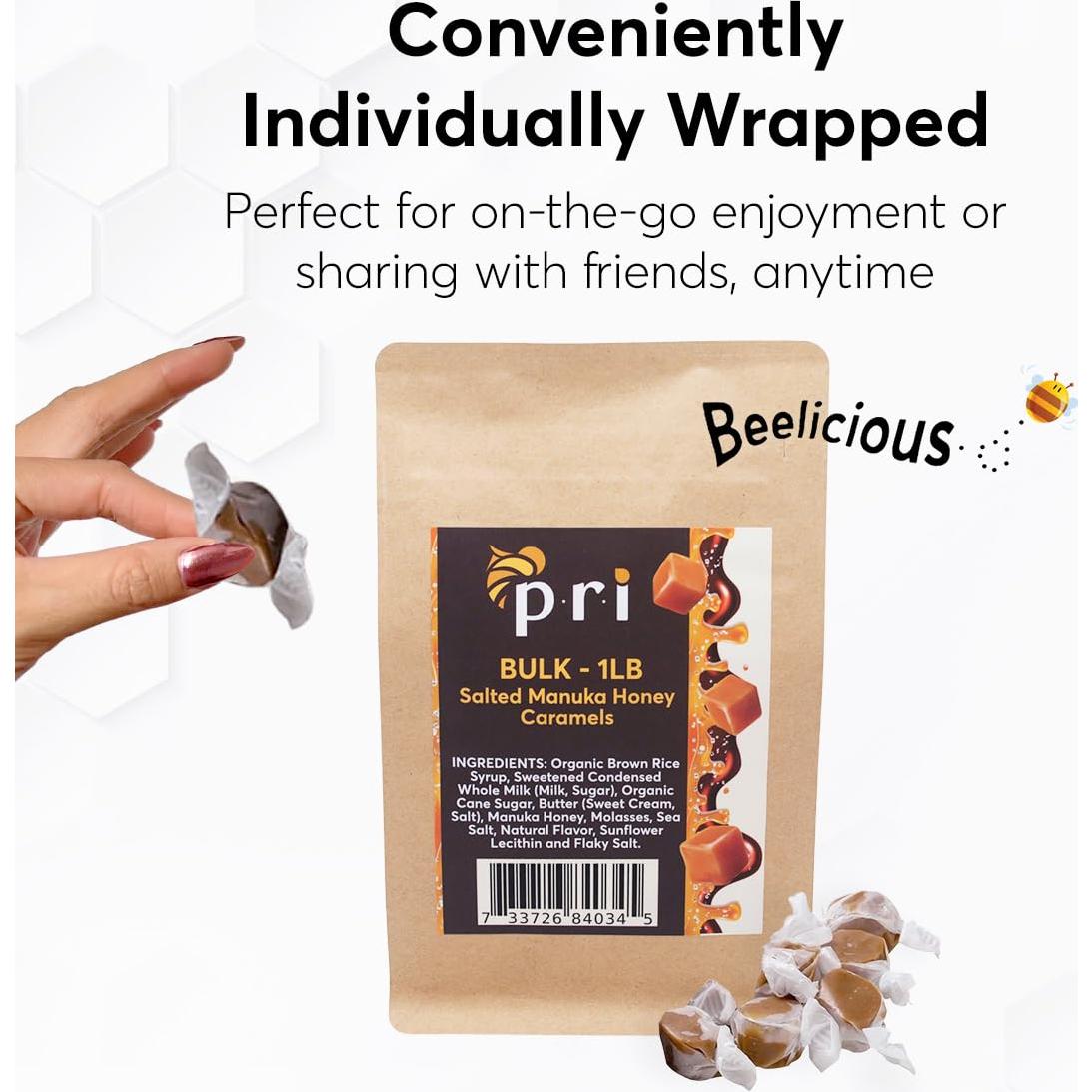 Caramelos Salados de Miel de Manuka PRI 453g - Dulces Naturales