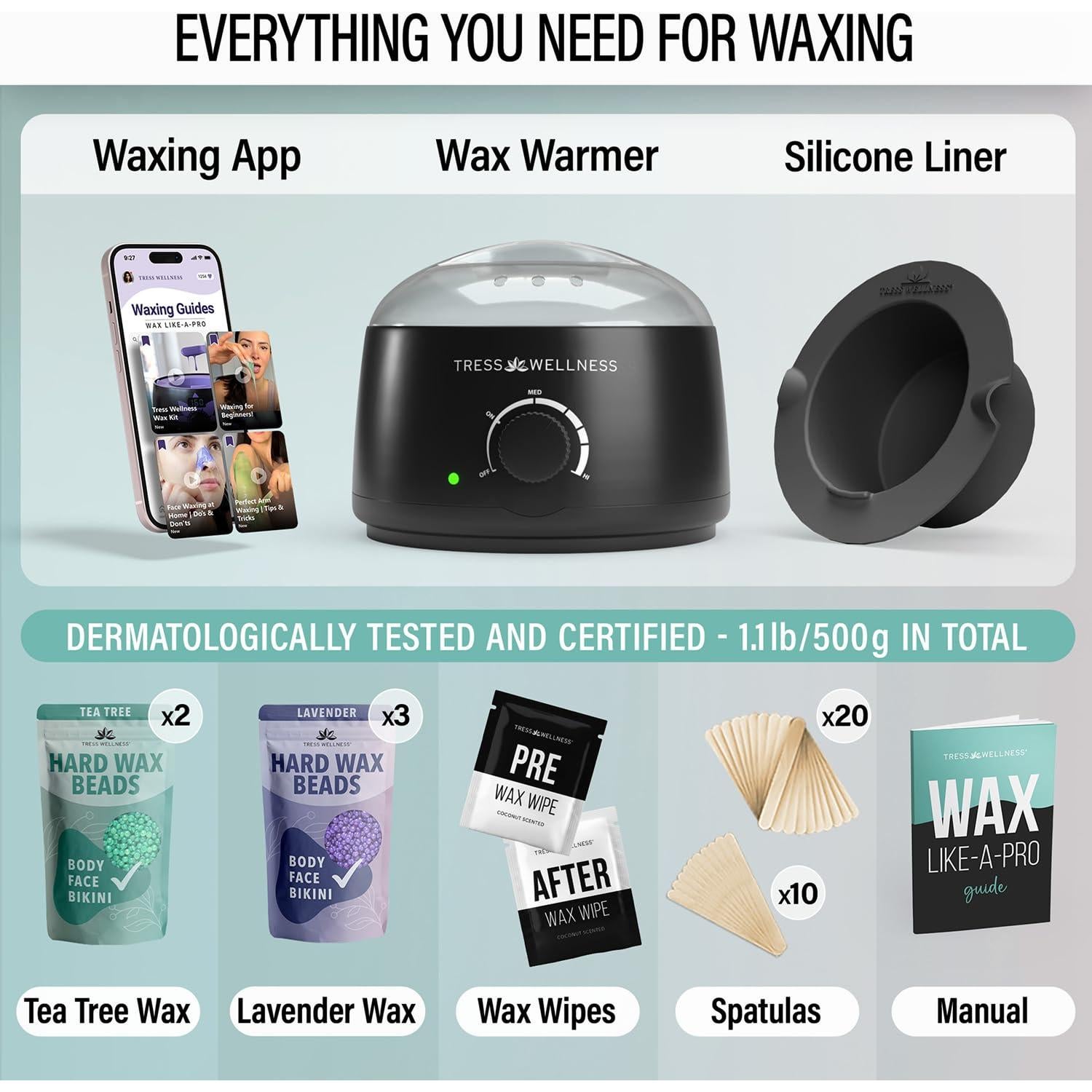 Kit de Cera FXSwede para Piel Sensible - Depilación Completa