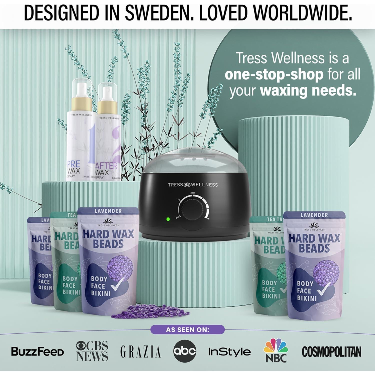 Kit de Cera FXSwede para Piel Sensible - Depilación Completa