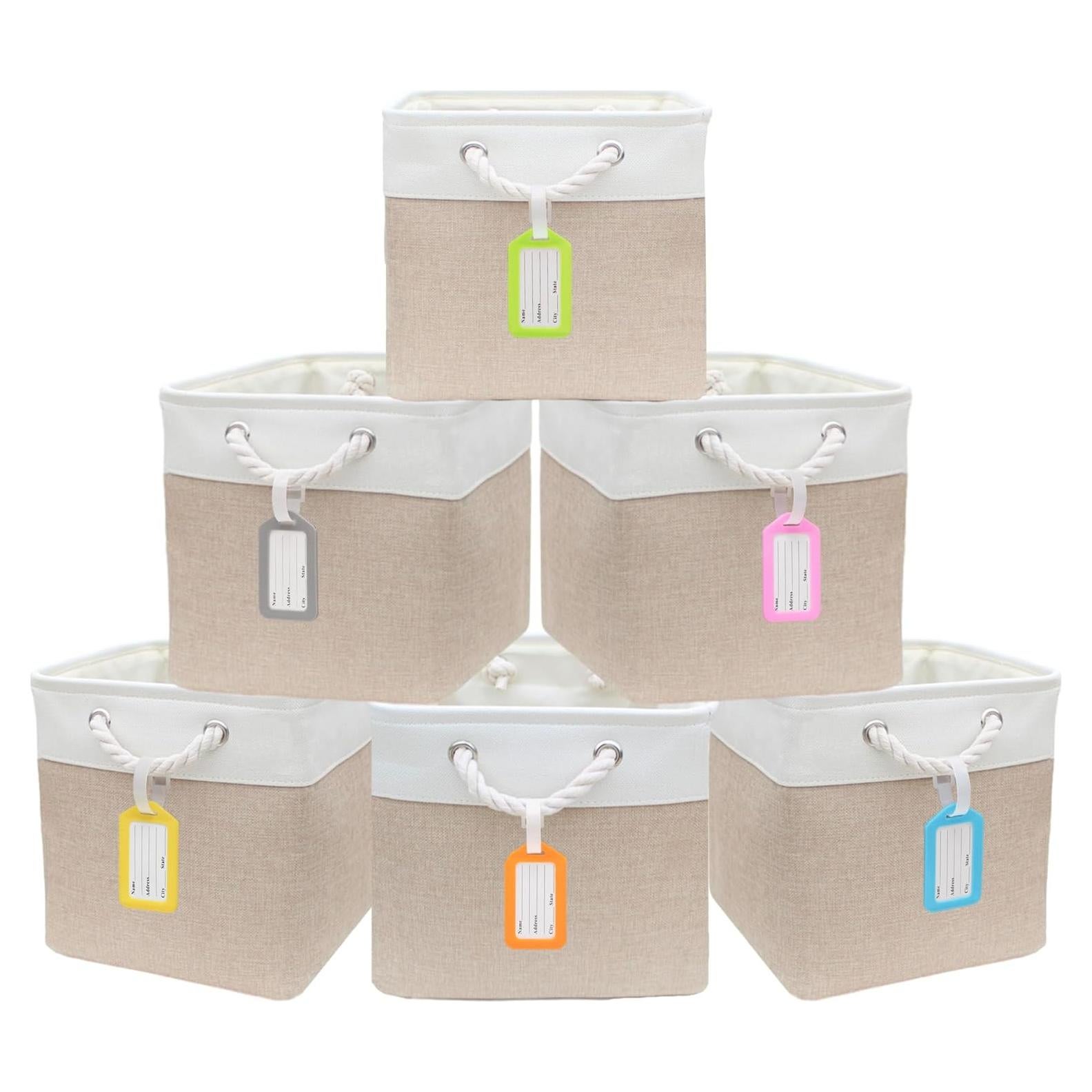 Paquete de 6 Cajas de Almacenamiento en Cubo 28x28 cm MANCHUANG