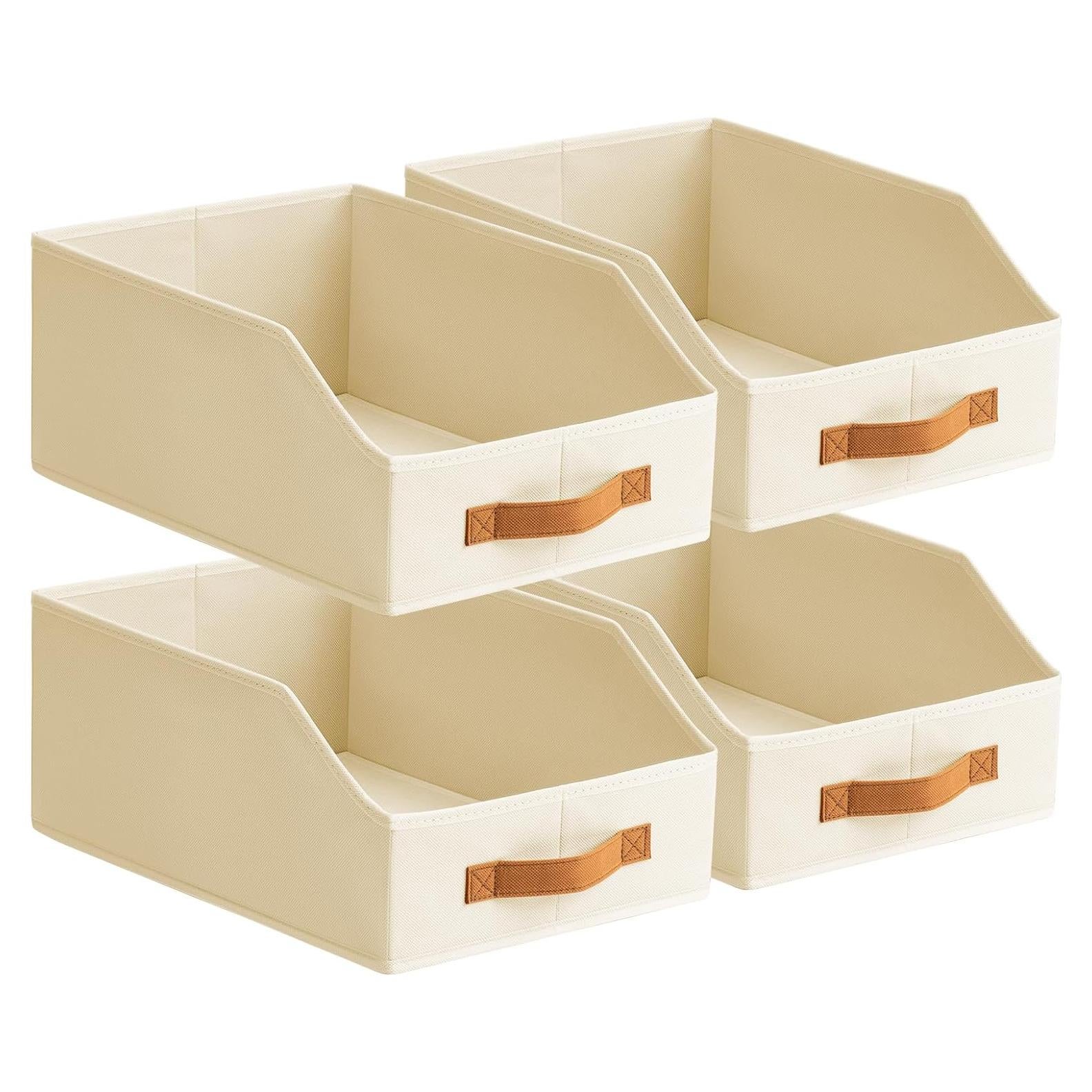 Cajas de Almacenamiento Plegables Homsorout Beige - 4 Unidades
