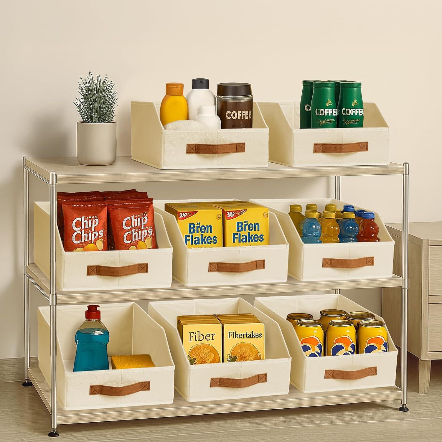 Cajas de Almacenamiento Plegables Homsorout Beige - 4 Unidades