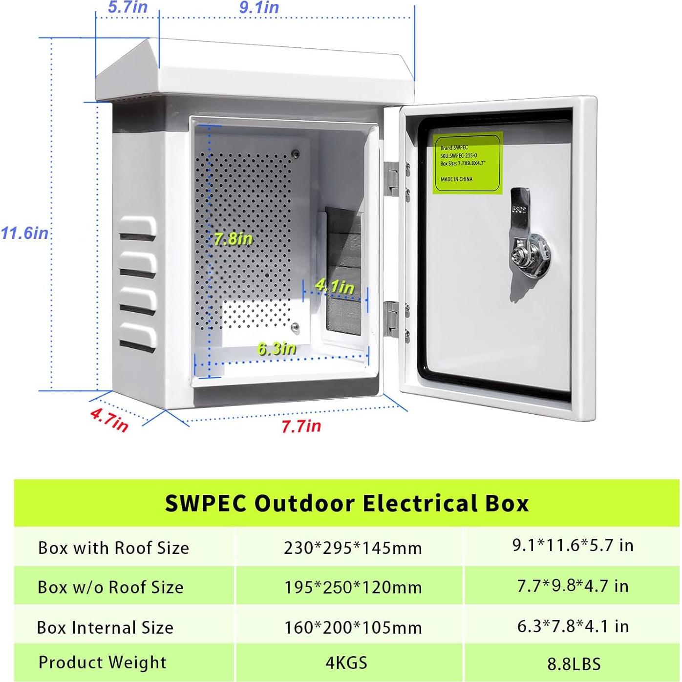 Caja Eléctrica Exterior SWPEC 23x30x14.5cm Impermeable