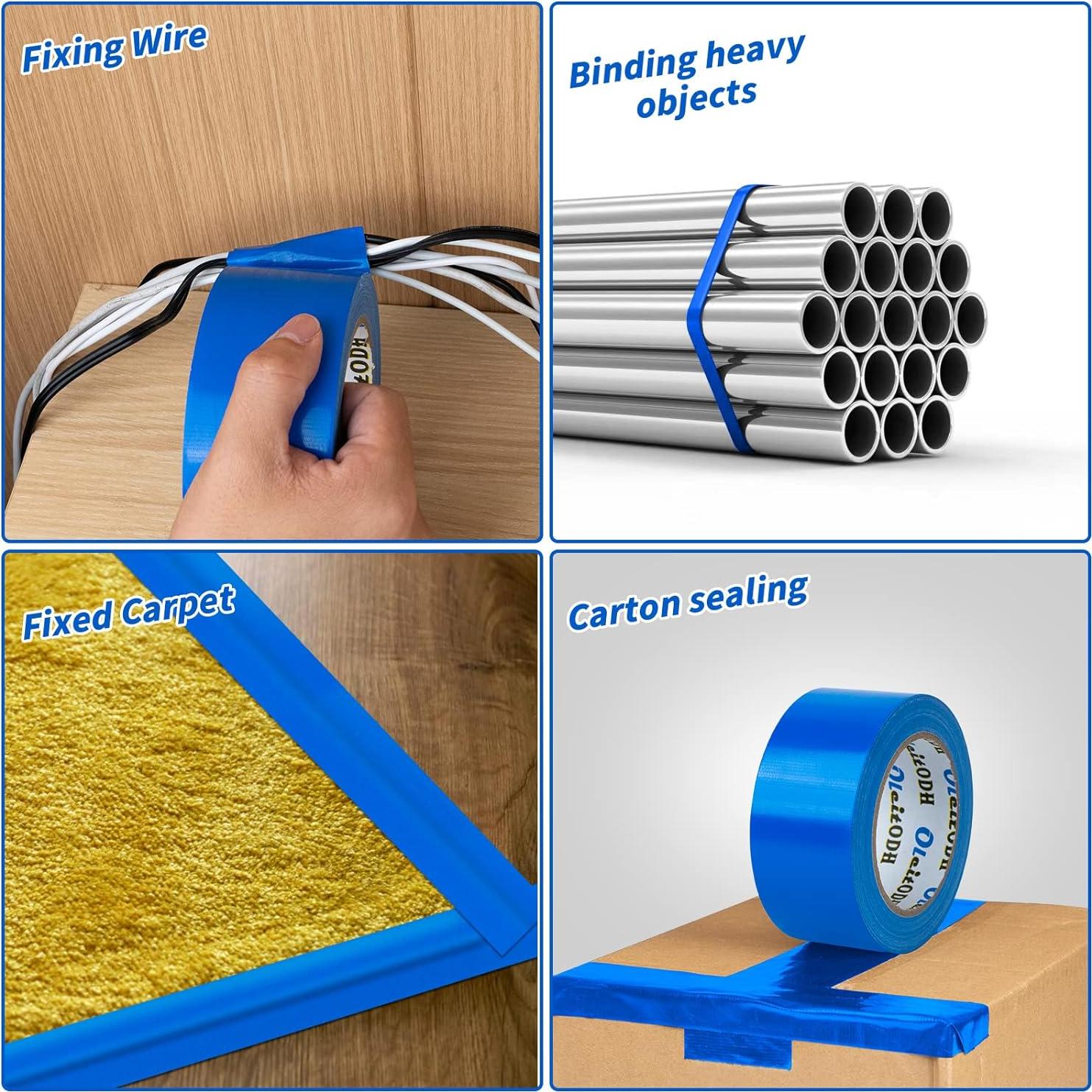 Cinta Adhesiva Azul Alta Resistencia Oleitodh 6 Rollos 5.08 cm x 164.59 m