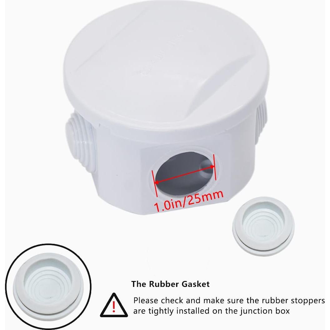 Caja de Conexiones Zulkit IP55 Plástico ABS 80x50mm Blanca