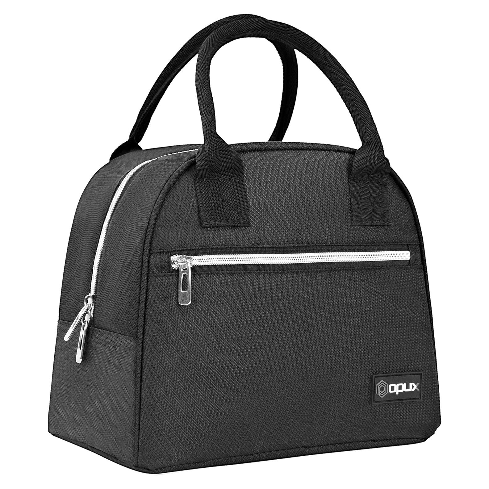 Caja de Almuerzo Aislada OPUX Negra 28x18x23 cm para Mujeres