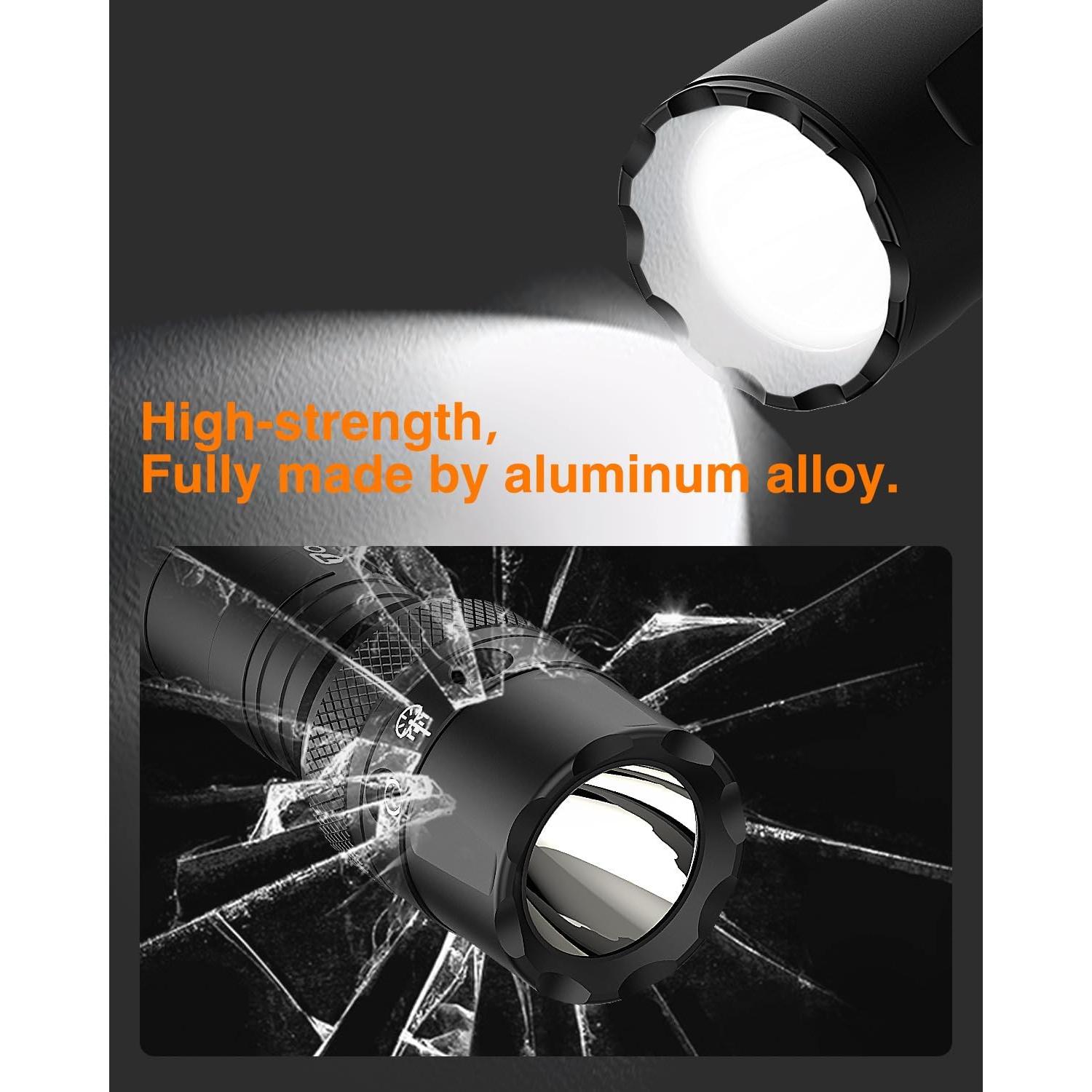 Linterna Táctica TOUGHSOUL 7019C 1250 Lúmenes LED y Láser