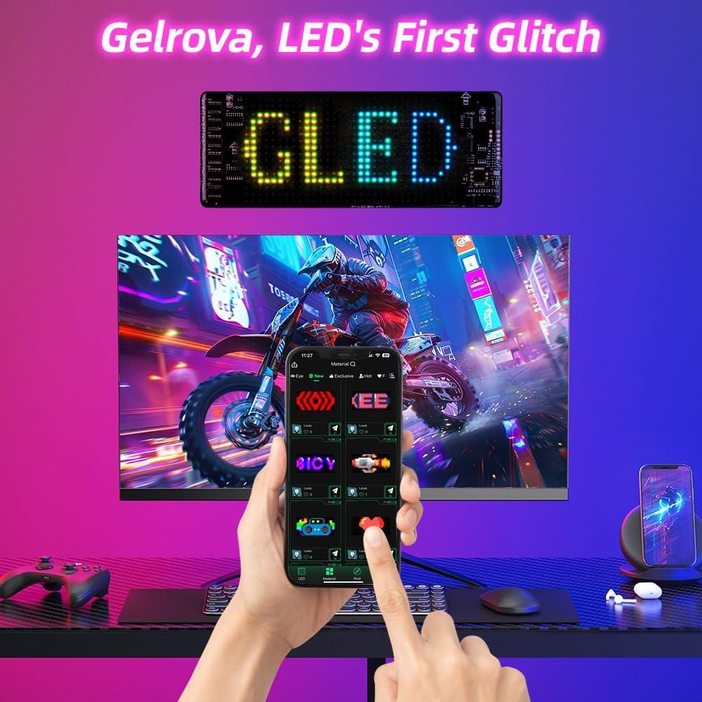 Gelrova Mini LED Mood Screen 17.78cm x 7.62cm Programable
