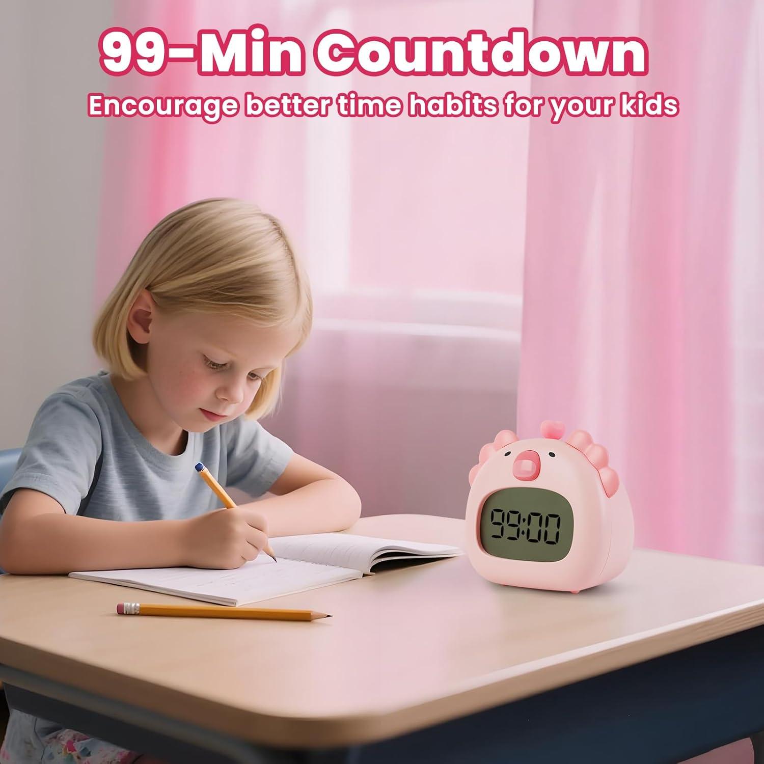 Reloj Despertador Digital Aokpsrt Axolotl Rosa con Luz