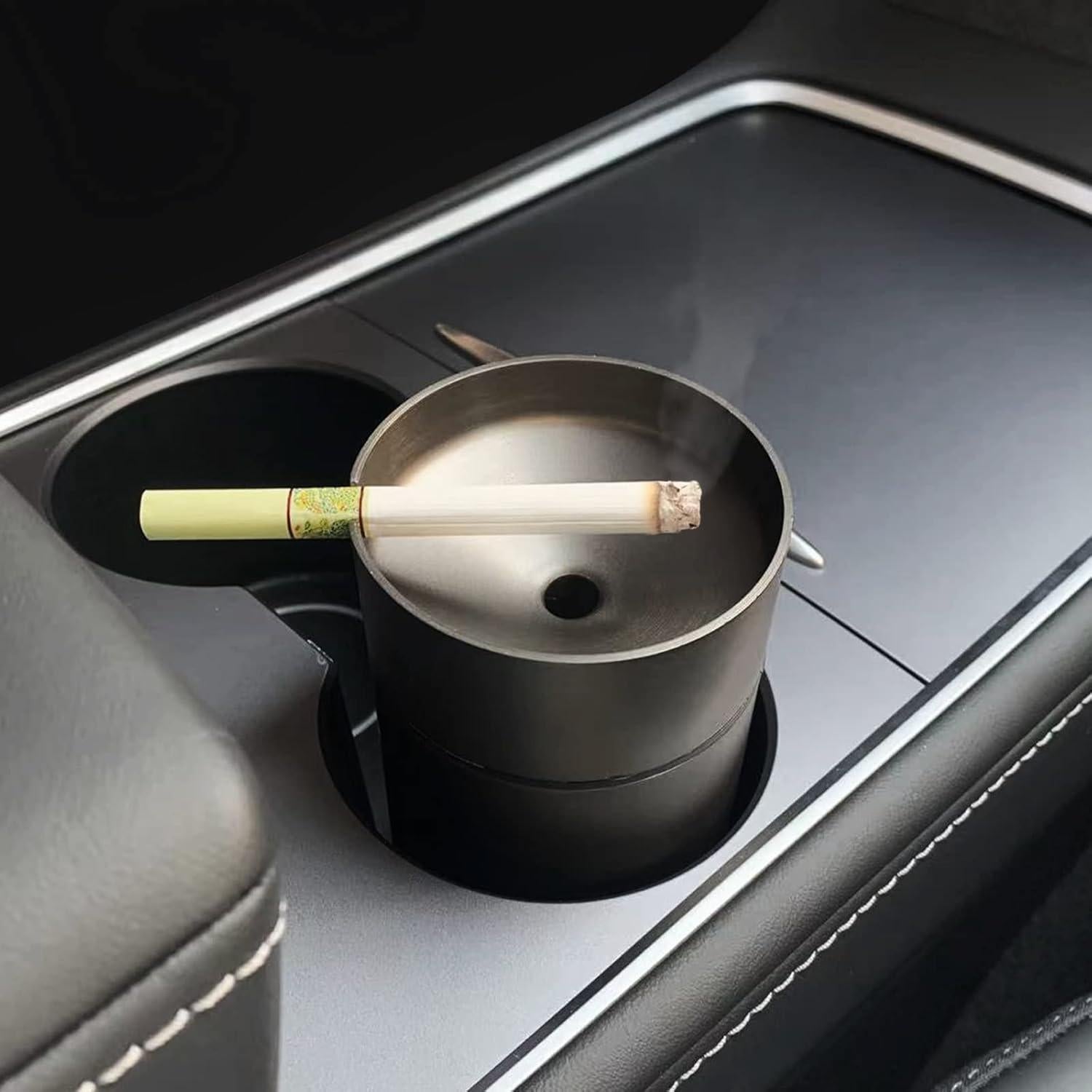 Cenicero de Acero Inoxidable JOCHA a Prueba de Olores 2 PACK