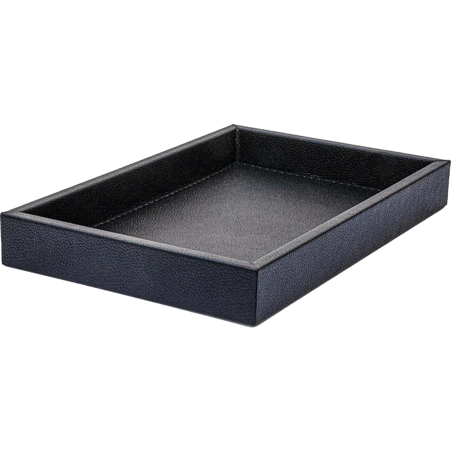 Bandeja de Cuero Sintético MOENA Pequeña Negra 42.4x21.3cm