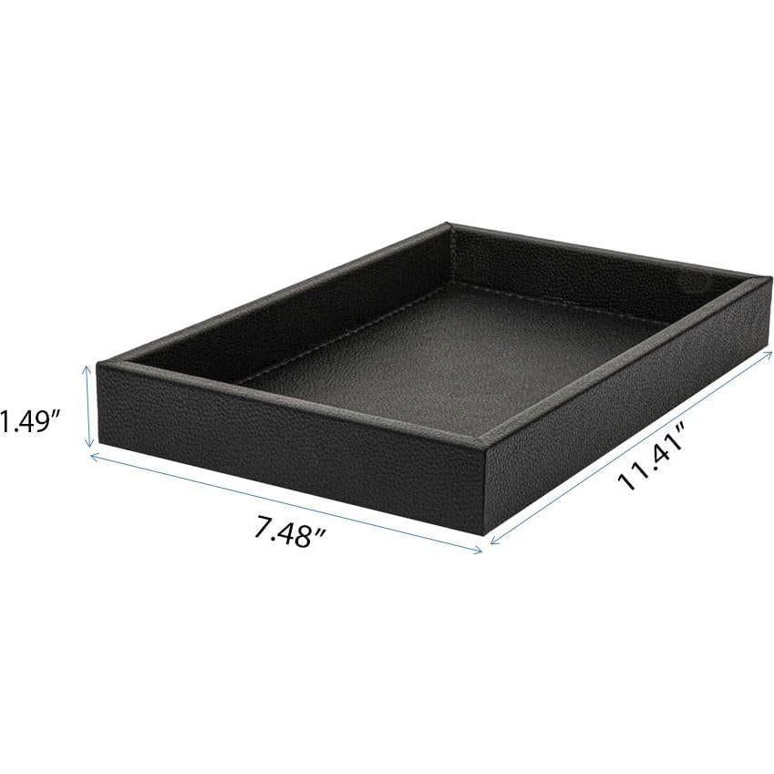 Bandeja de Cuero Sintético MOENA Pequeña Negra 42.4x21.3cm