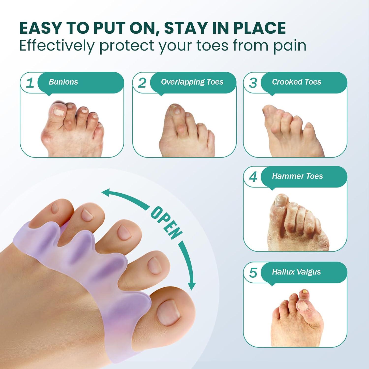 Separadores de Dedos Welnove con Extracto de Lavanda - 4 Piezas