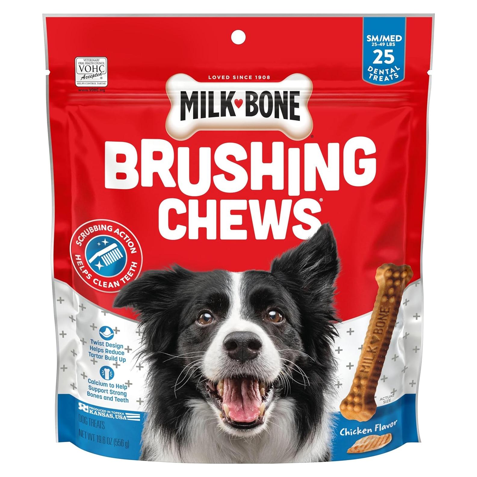 Golosinas Dentales para Perros Milk-Bone 555g Sabor Pollo