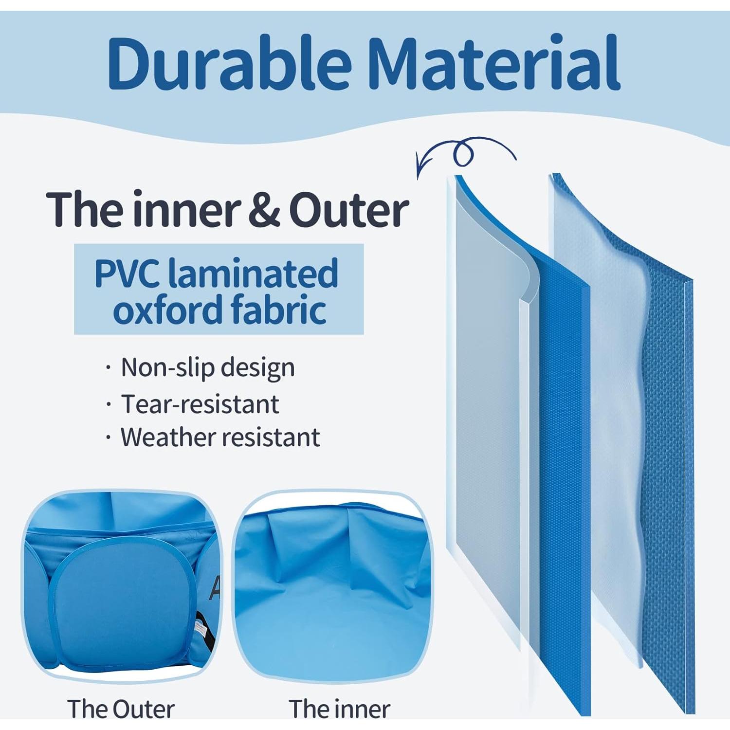 Piscina para Perros Alvantor 106.68cm x 30.48cm Plegable
