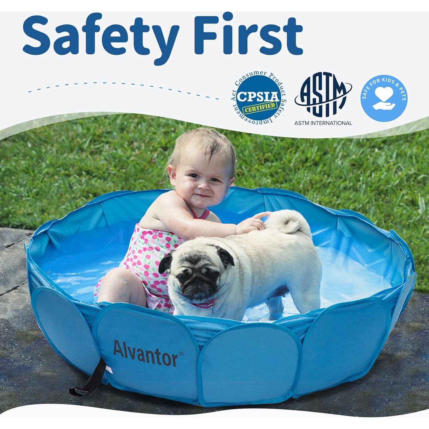 Piscina para Perros Alvantor 106.68cm x 30.48cm Plegable