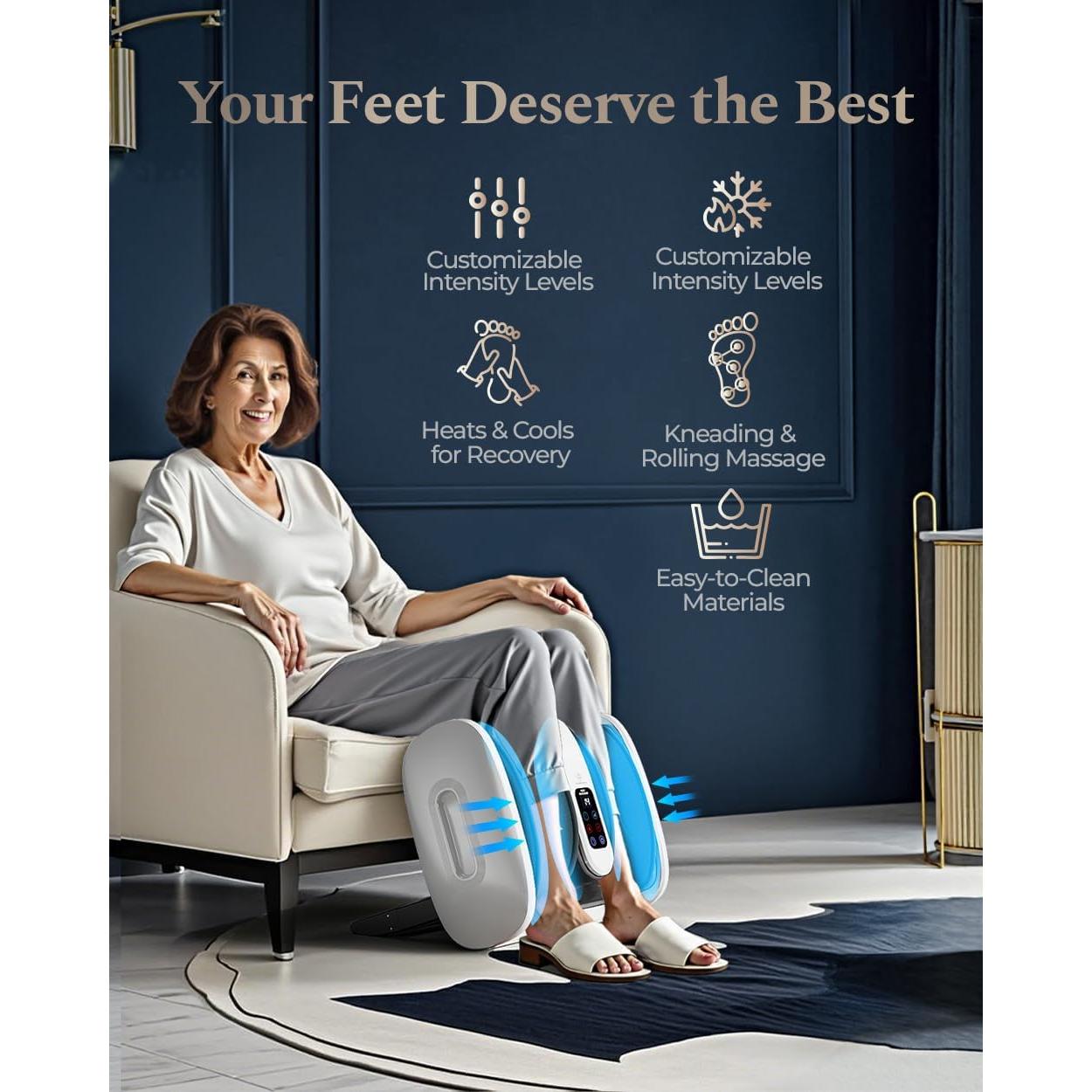 Masajeador de pies Shiatsu HomeCare SFM01G con calor y frío