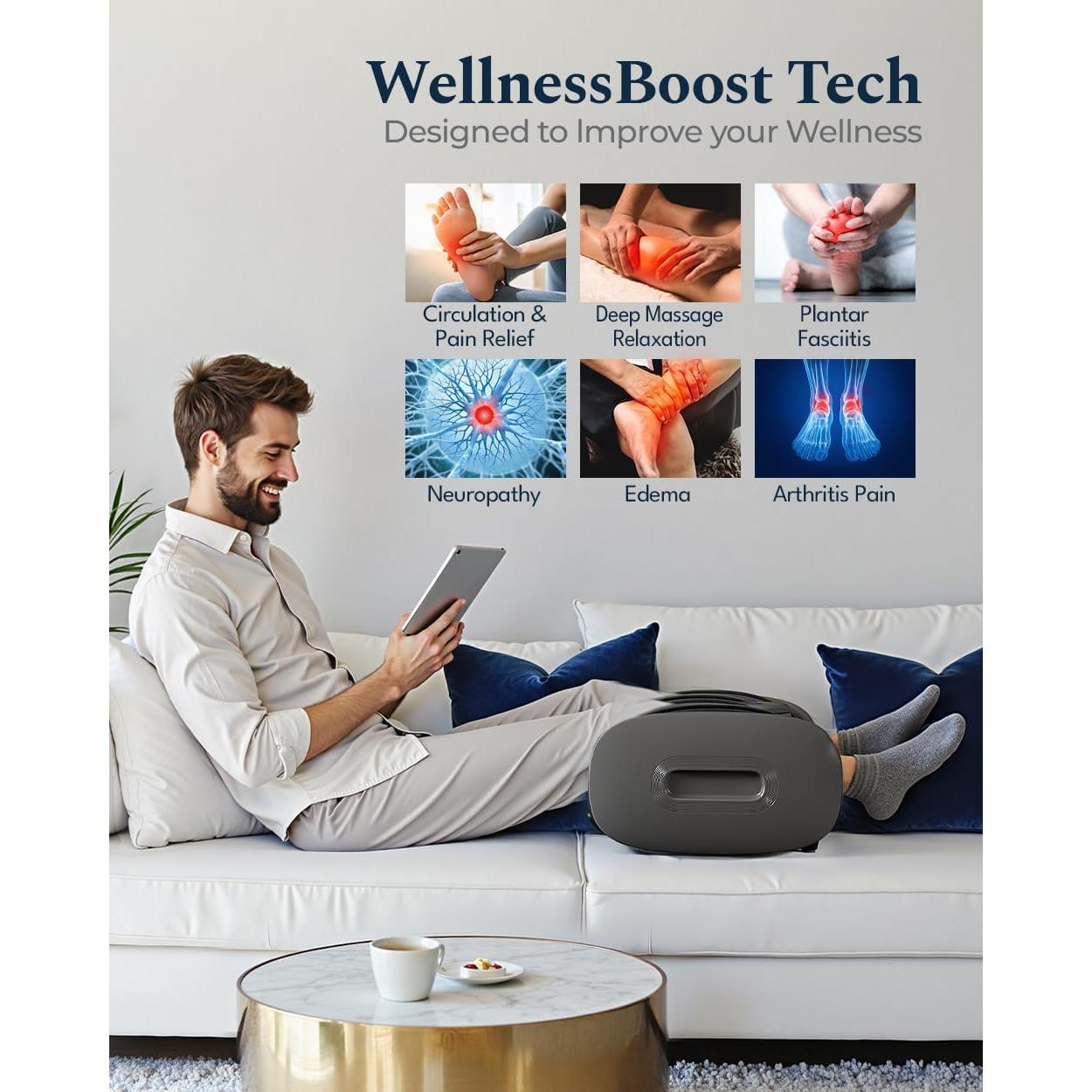 Masajeador de pies Shiatsu HomeCare SFM01G con calor y frío