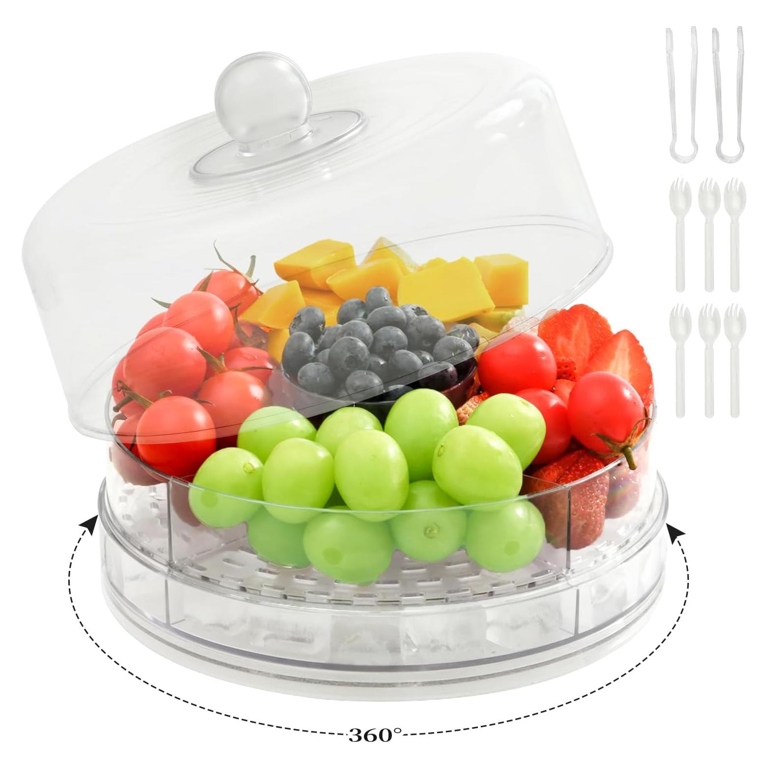 Caddy de Condimentos Fríos Meilinge con 4 Contenedores y Tapa