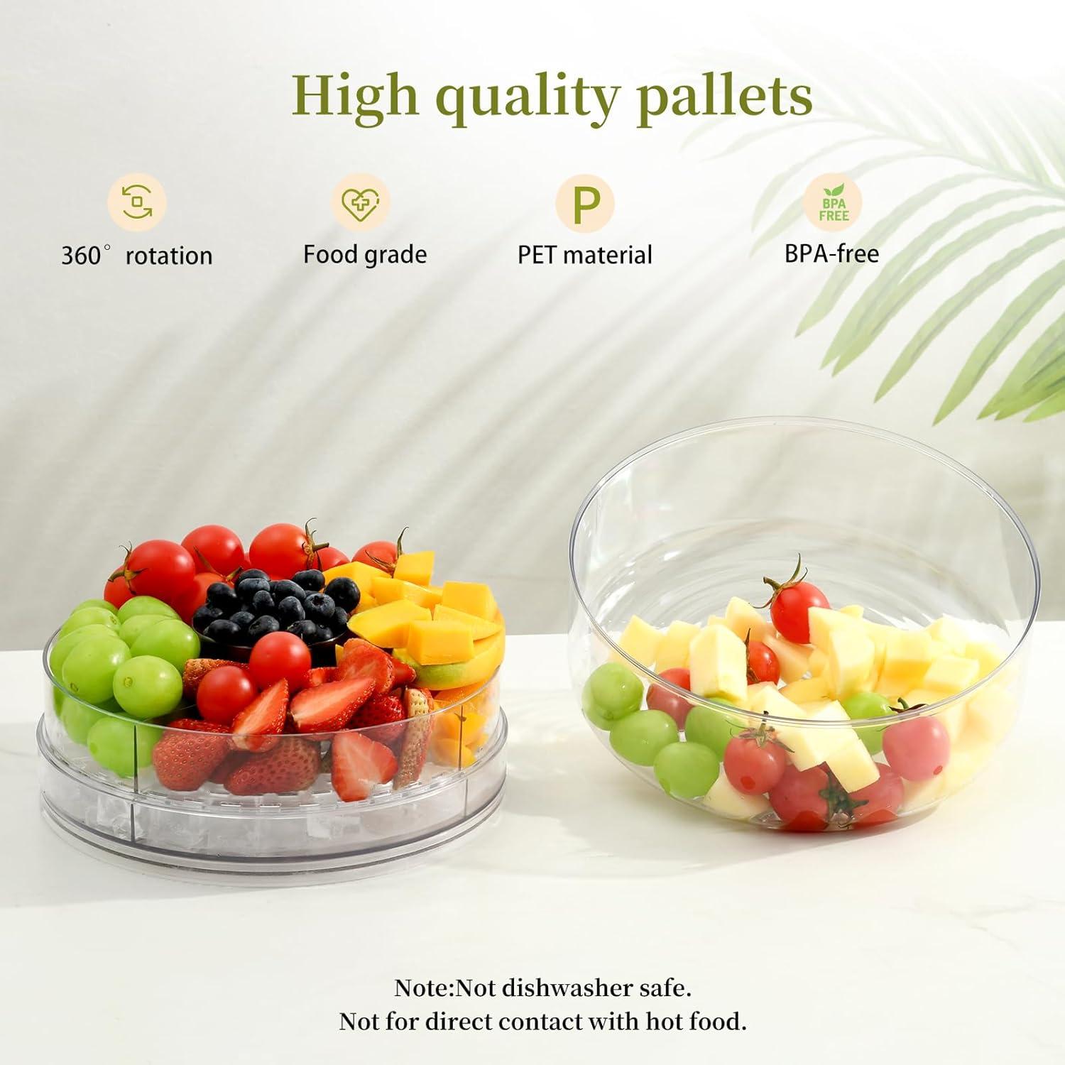 Caddy de Condimentos Fríos Meilinge con 4 Contenedores y Tapa