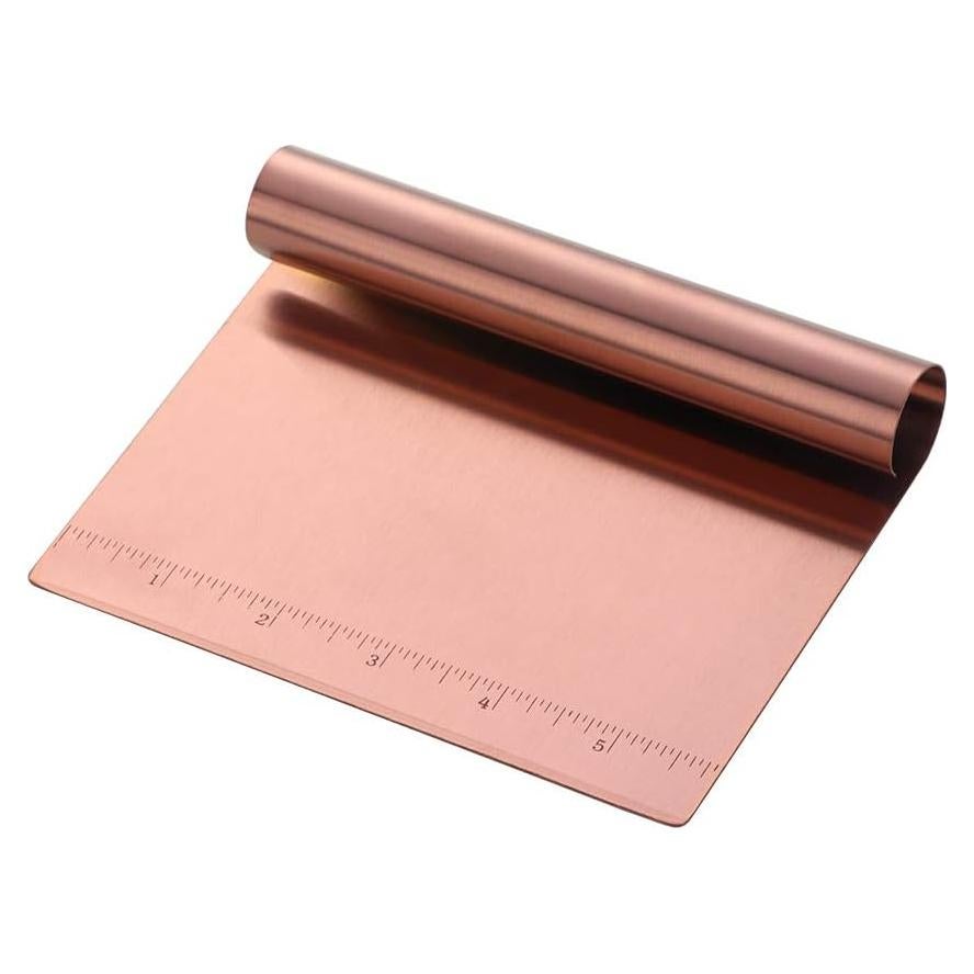 Cortador de Masa y Raspador de Acero Inoxidable Rosa Dorado
