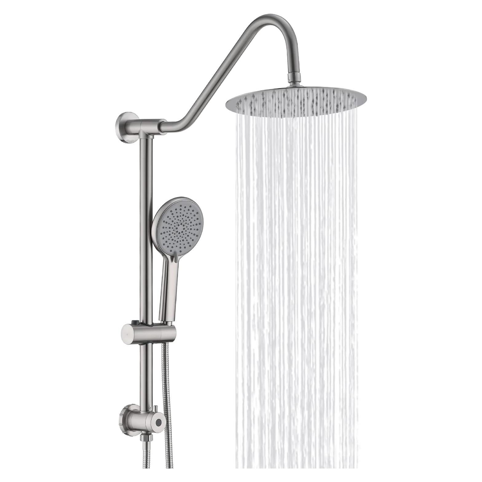 Cabezal de Ducha de Lluvia 10" UCLIMAA Acero Inoxidable Niquelado