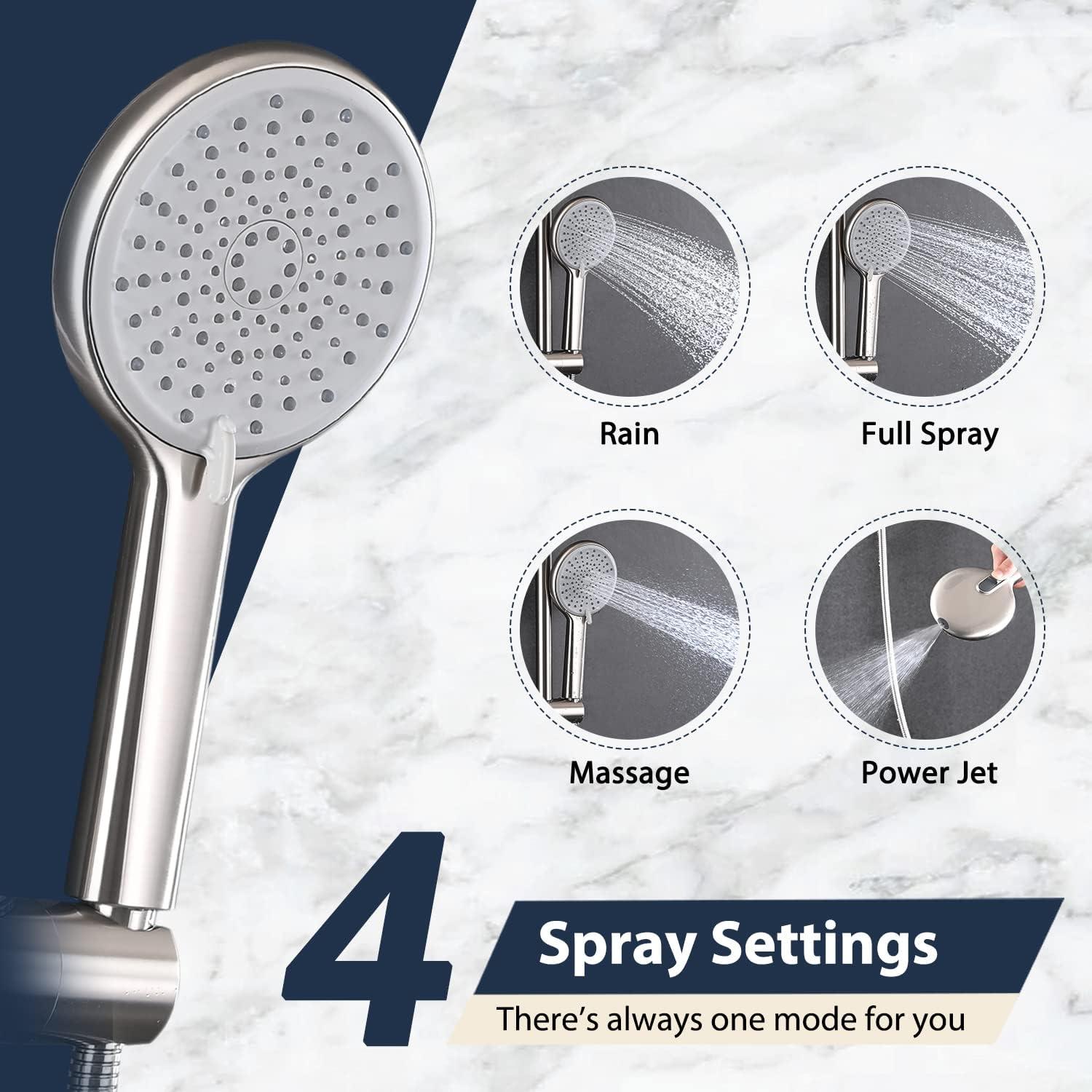 Cabezal de Ducha de Lluvia 10" UCLIMAA Acero Inoxidable Niquelado