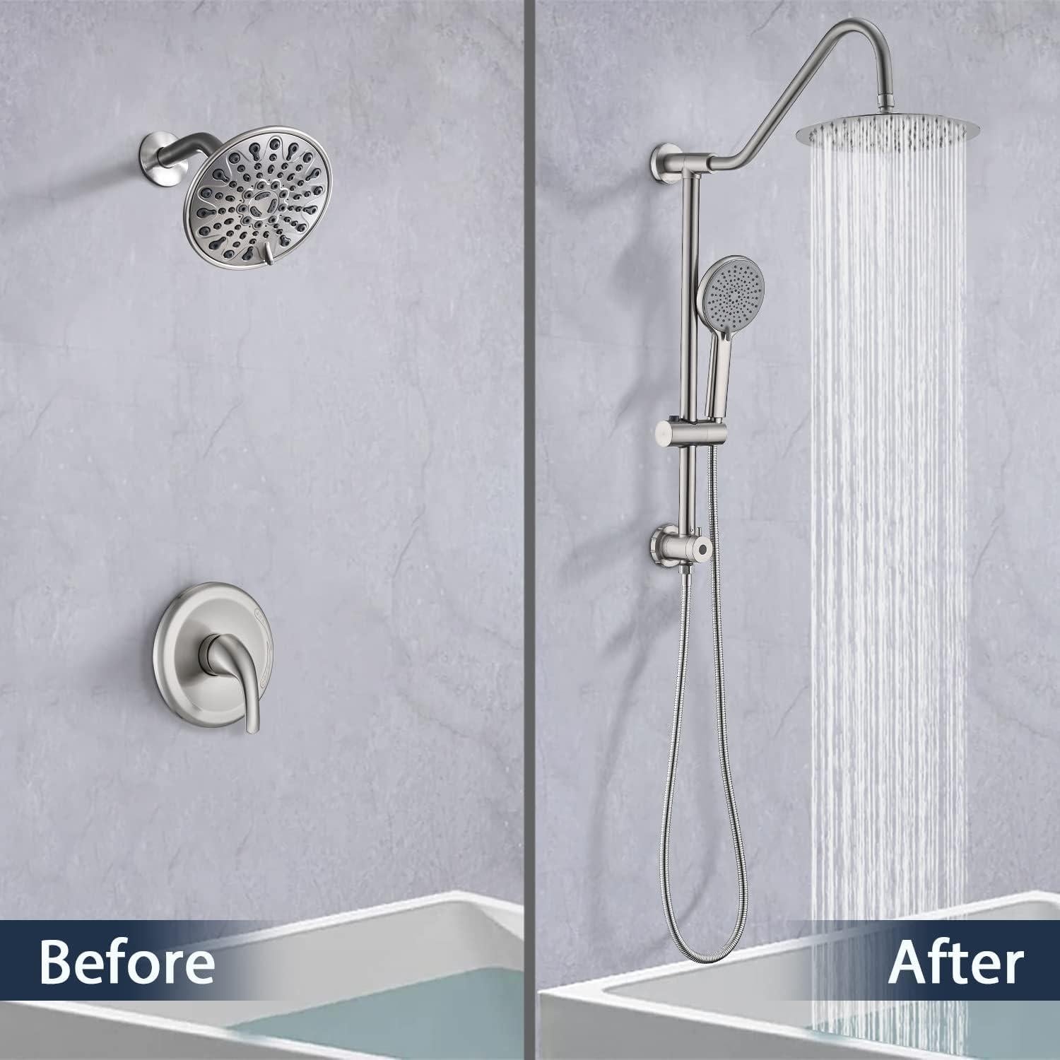 Cabezal de Ducha de Lluvia 10" UCLIMAA Acero Inoxidable Niquelado