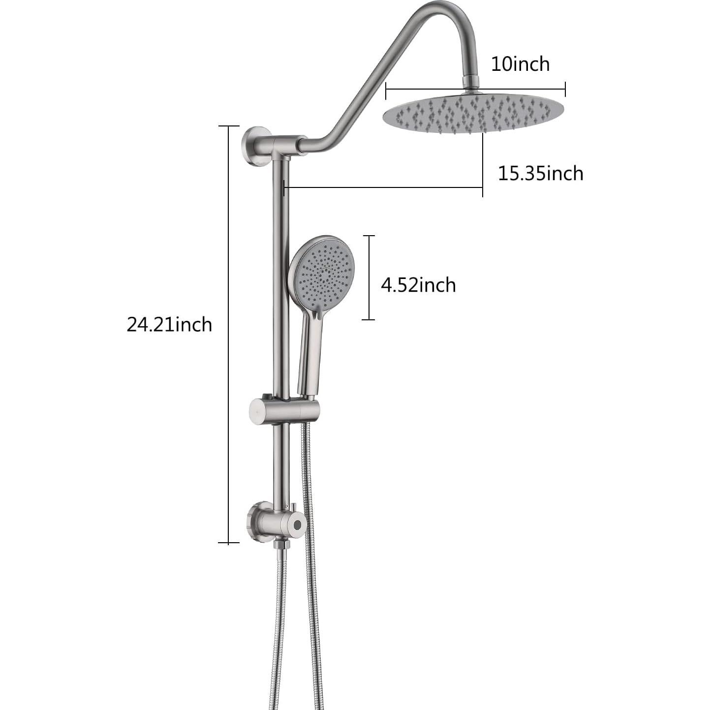 Cabezal de Ducha de Lluvia 10" UCLIMAA Acero Inoxidable Niquelado