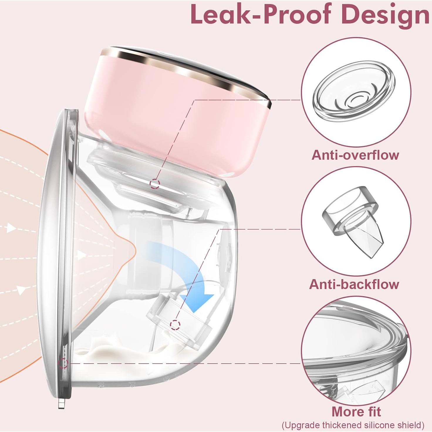 Extractor de Leche Materna Eléctrico NaNaLazy 2 Piezas Rosa