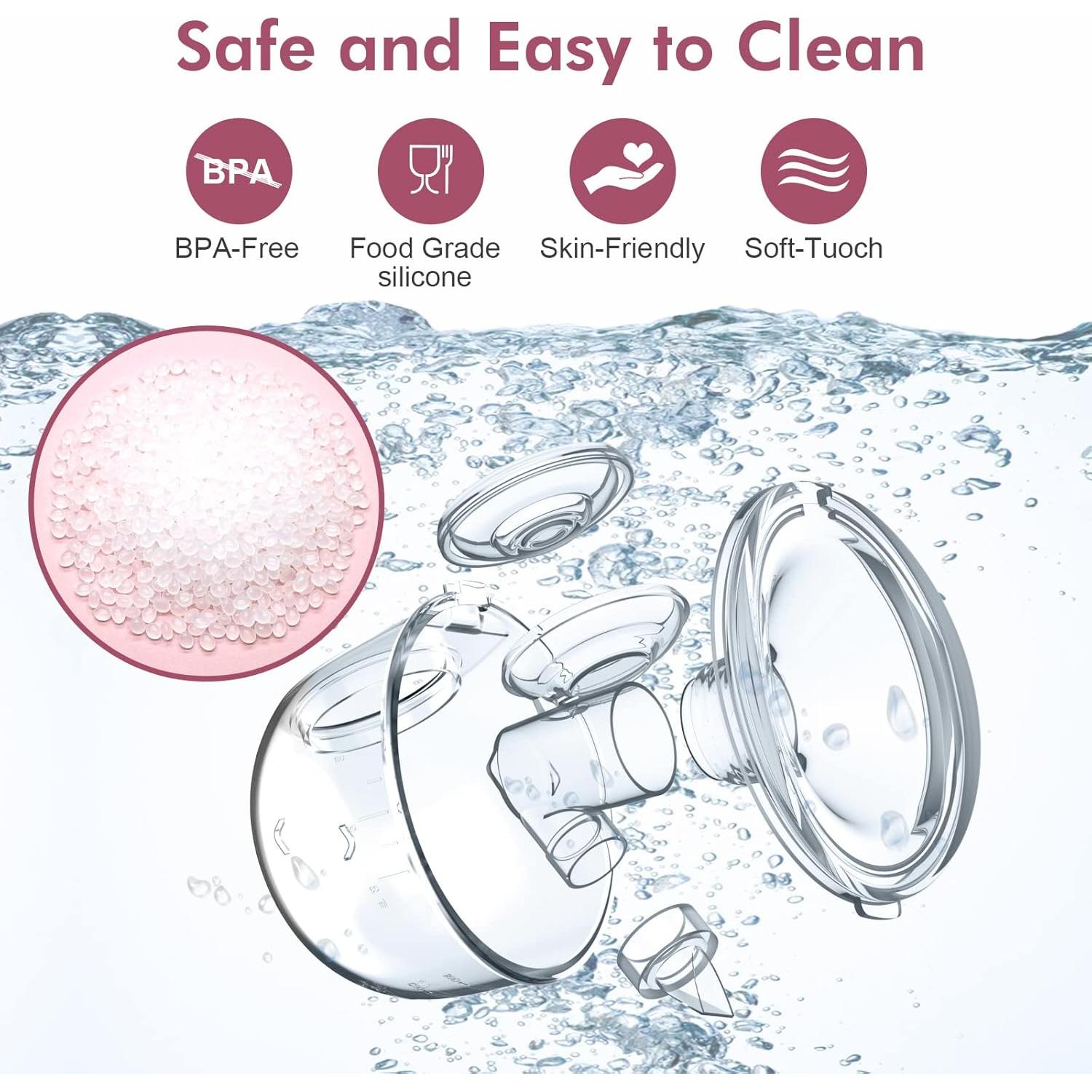 Extractor de Leche Materna Eléctrico NaNaLazy 2 Piezas Rosa