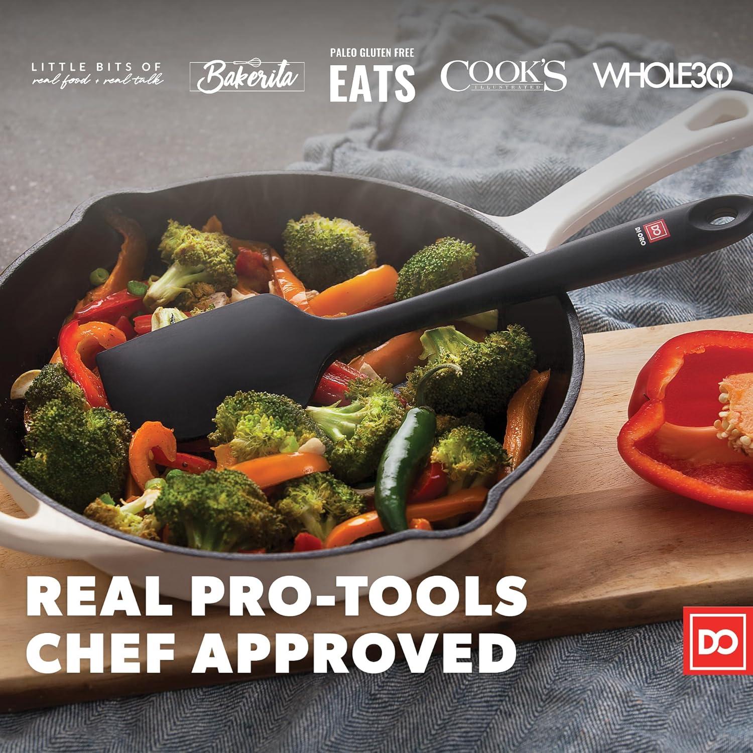 Espátula de Silicona Grande DI ORO - Resistente al Calor 315°C