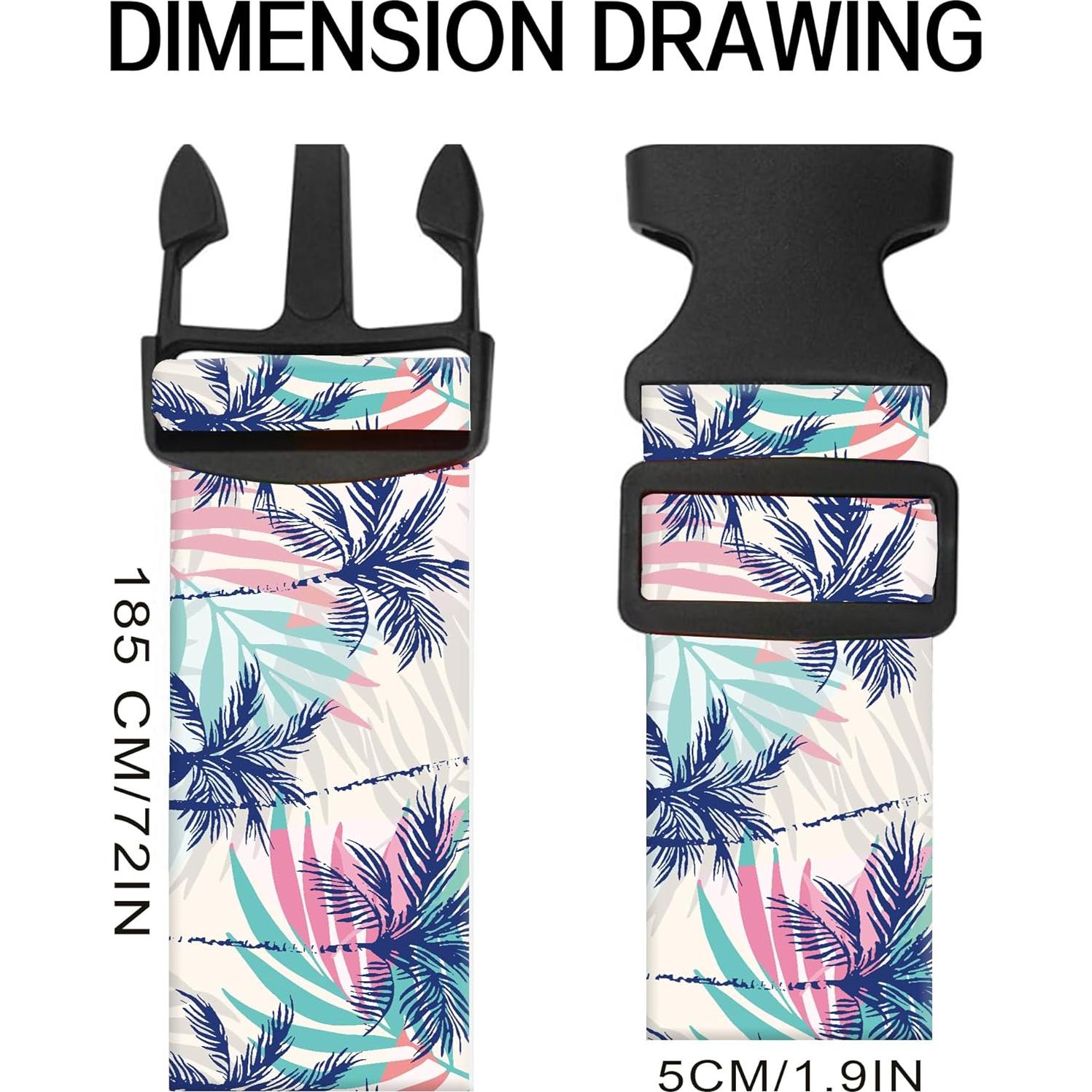 Correa de Equipaje Ajustable ASJHFDIR Hoja Boho Linda