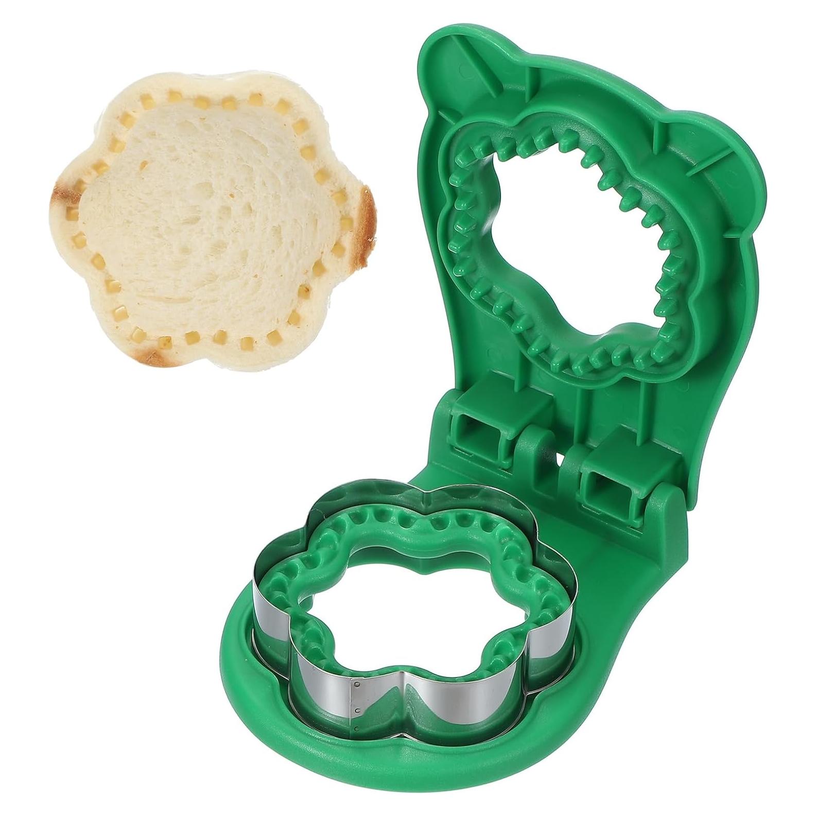 Cortador de Sándwiches Sin Corteza uxcell Flor Verde 12.8x10.3cm