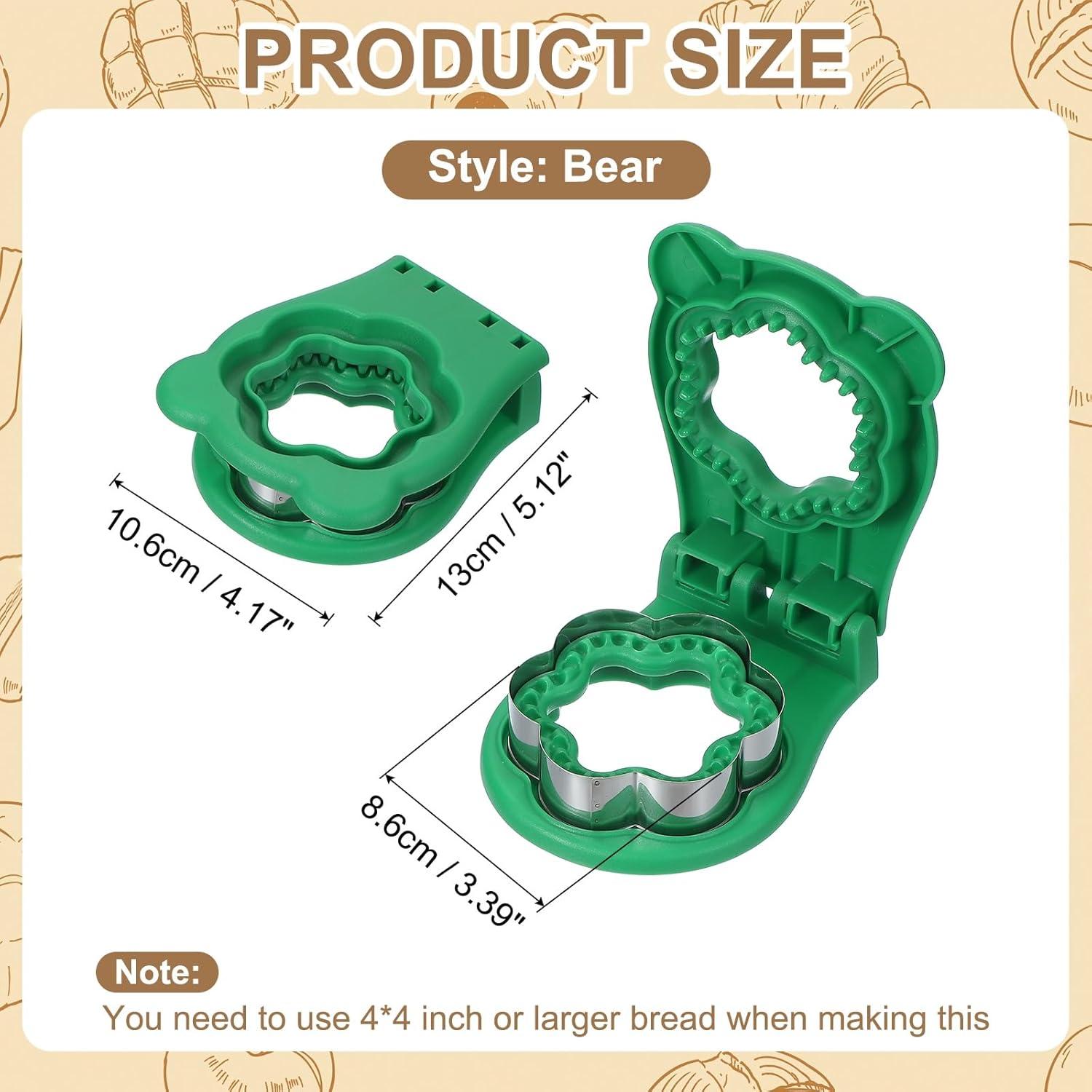 Cortador de Sándwiches Sin Corteza uxcell Flor Verde 12.8x10.3cm