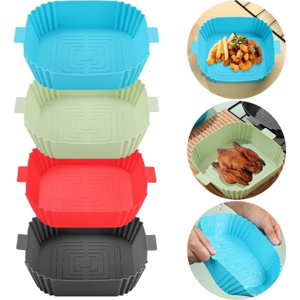 Forros de Silicona para Freidoras de Aire Vitrix 19.5 cm - Reutilizables y Resistentes al Calor