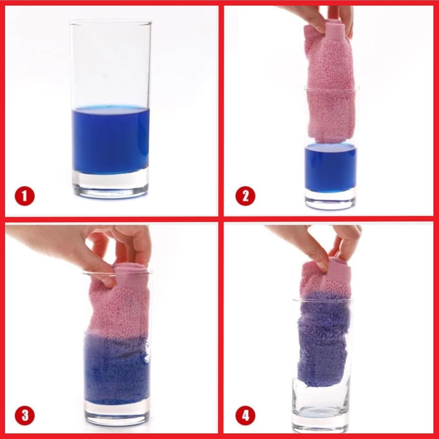 Kit de 8 Paños de Microfibra de Bambú Nonillionth - Azul