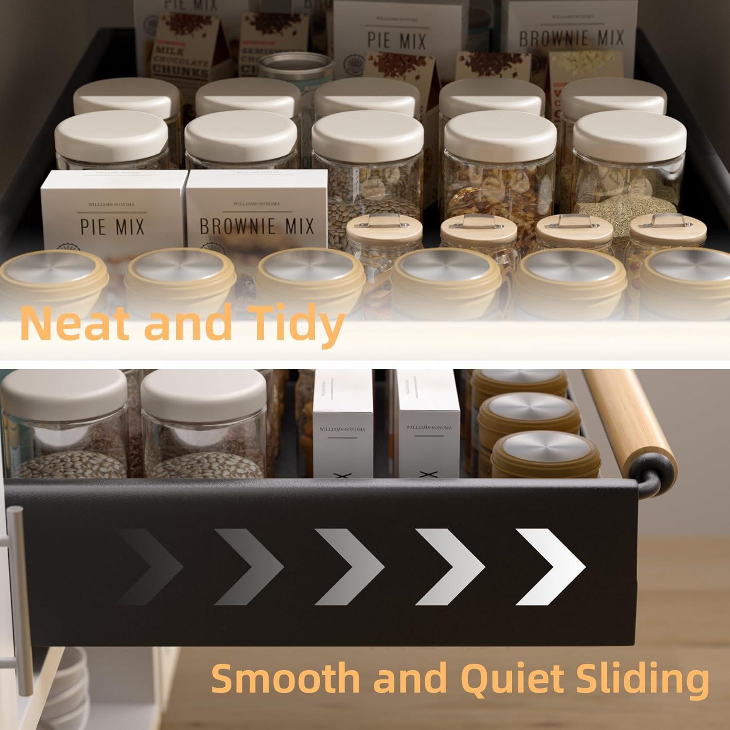 Organizador de Gabinete Deslizante Expandible Upesitom Negro 38.86 cm