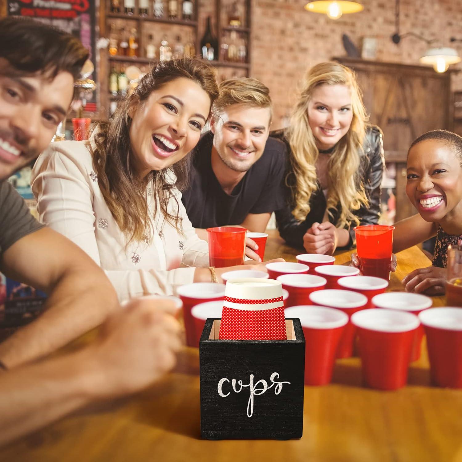 Dispensador de Tazas de Madera Yookeer - 2 Piezas 9.3 cm