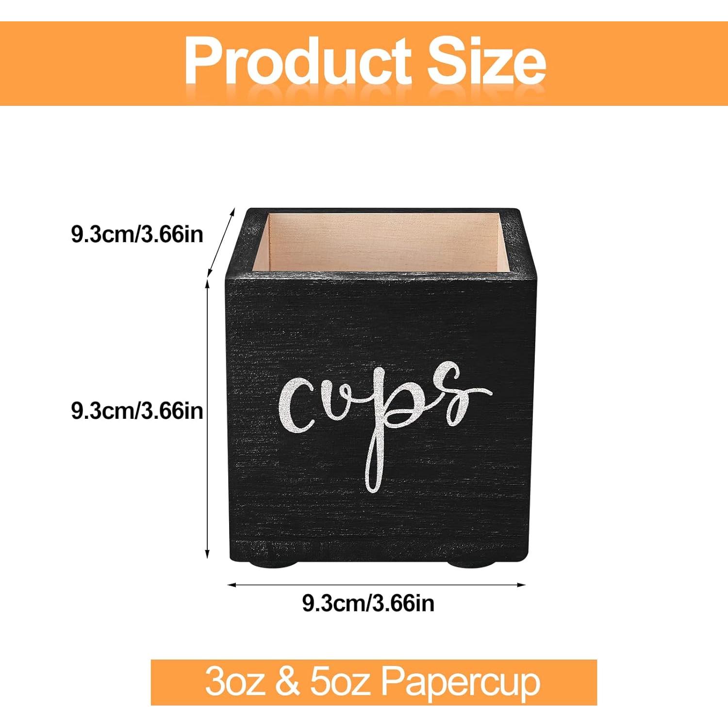 Dispensador de Tazas de Madera Yookeer - 2 Piezas 9.3 cm