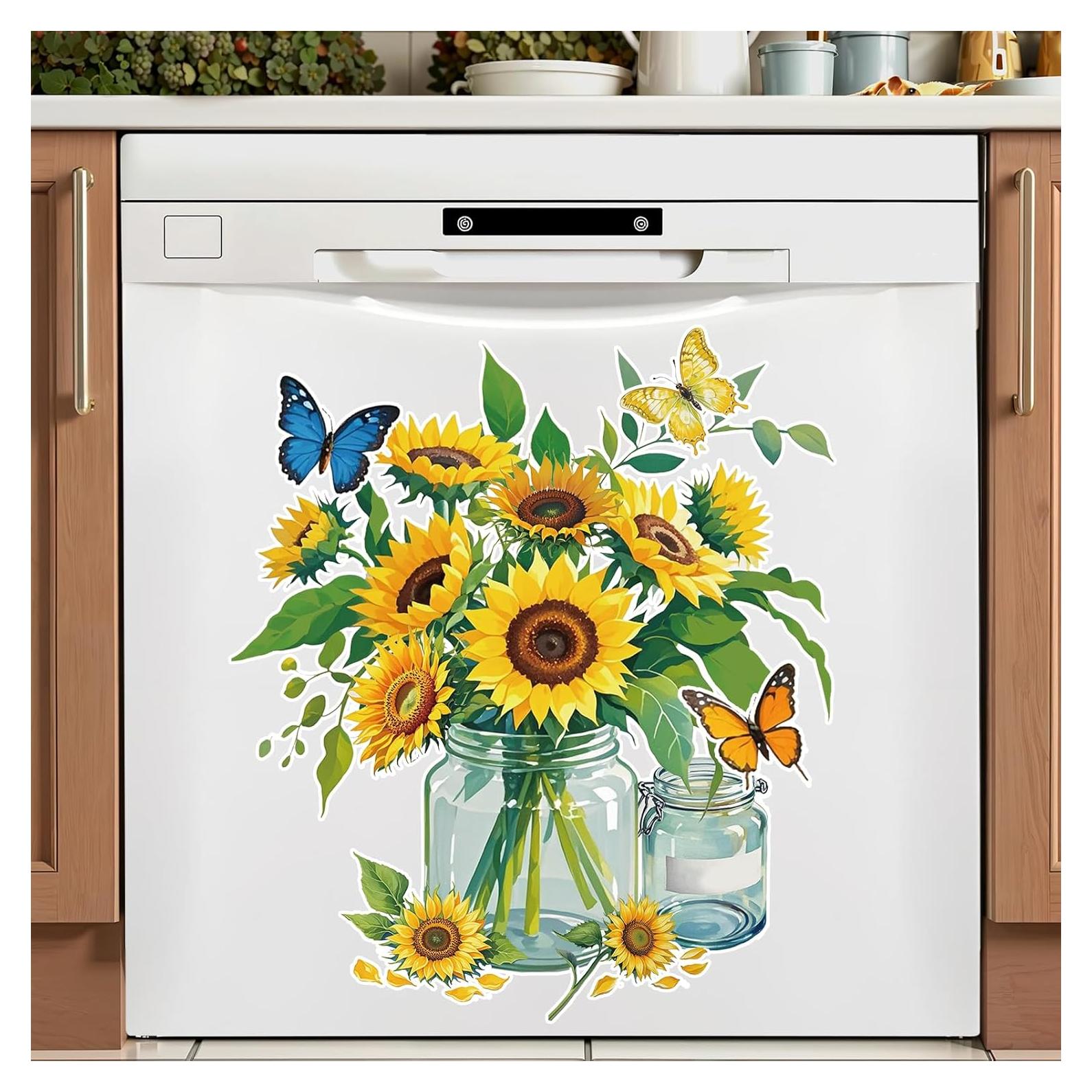 6 Imanes Decorativos de Girasol Yomaiha para Lavavajillas