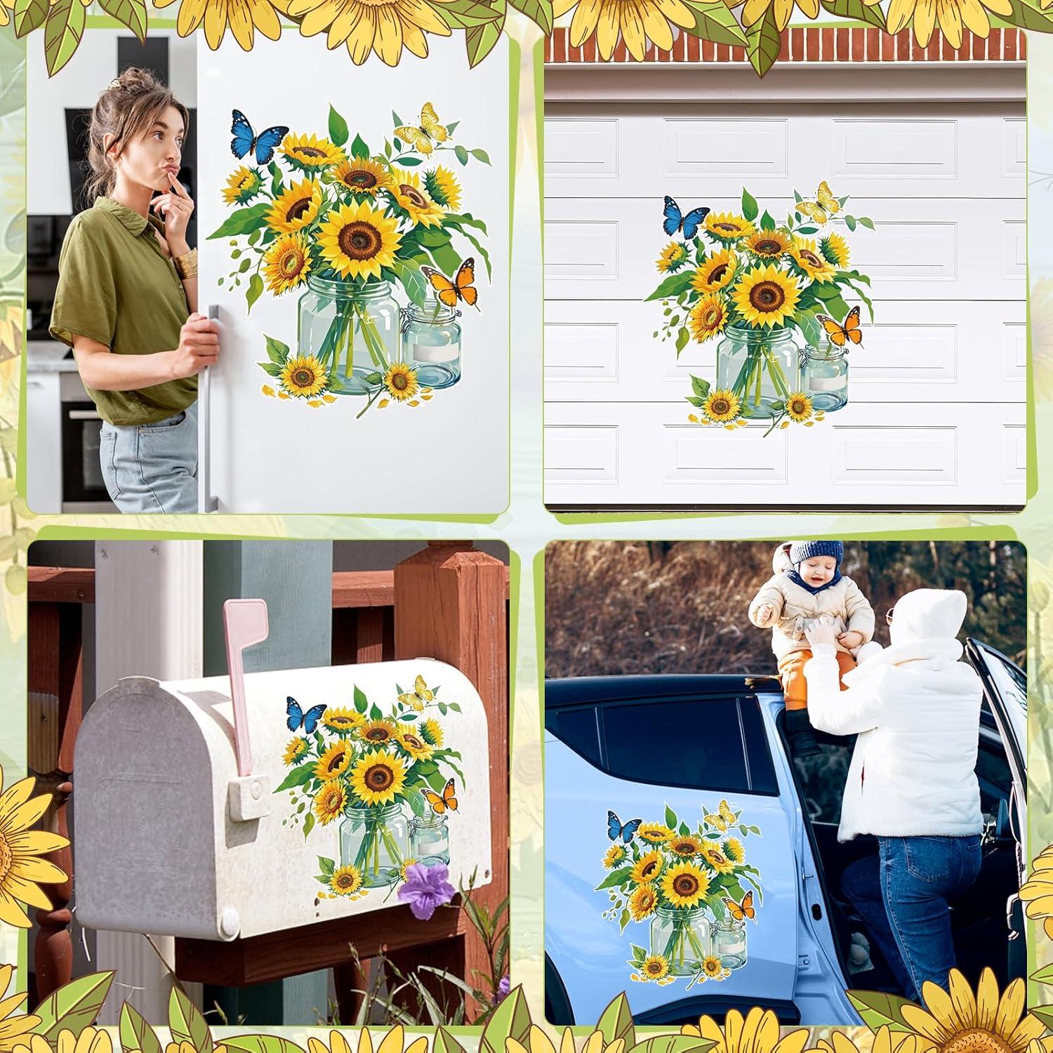 6 Imanes Decorativos de Girasol Yomaiha para Lavavajillas