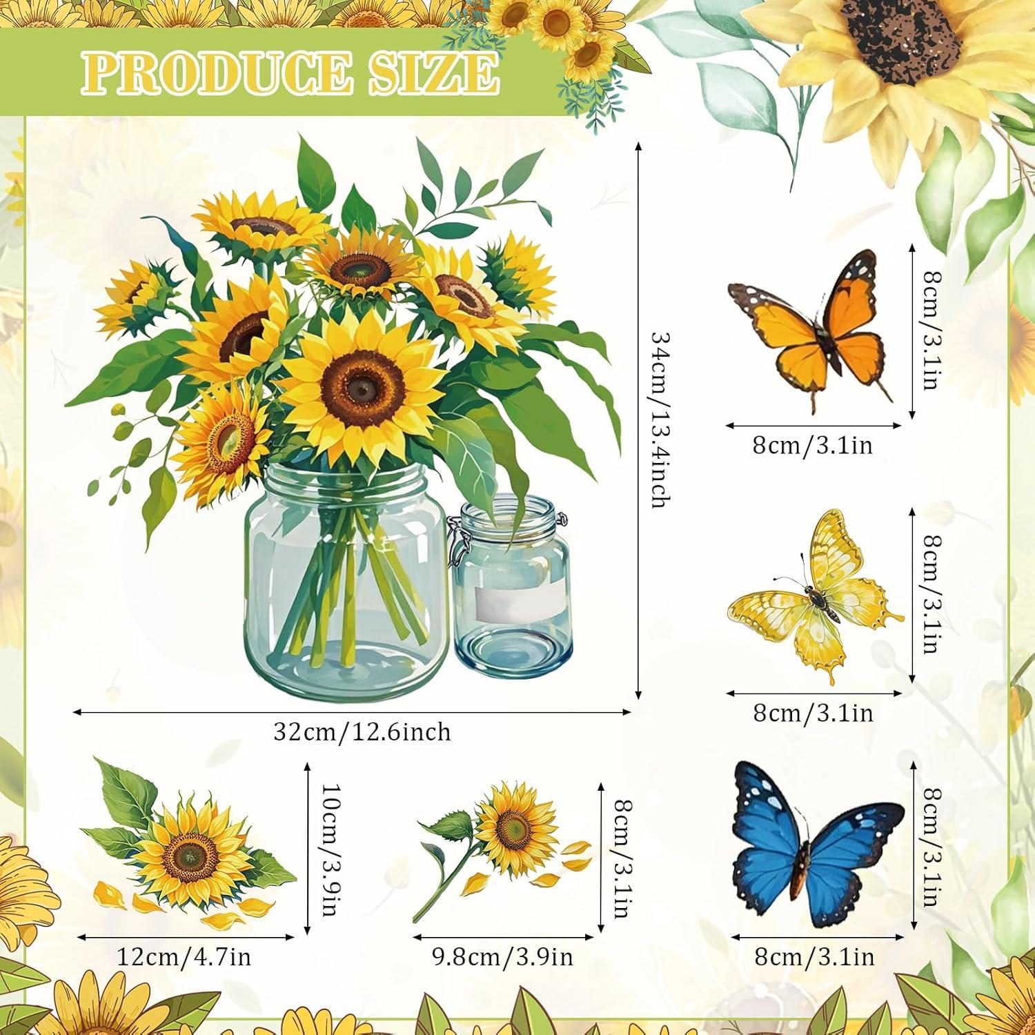 6 Imanes Decorativos de Girasol Yomaiha para Lavavajillas