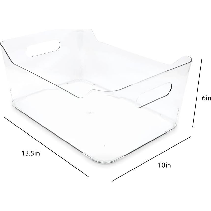 Juego de 2 Cajas de Almacenamiento Transparentes Isaac Jacobs 34.3x25.4x15.2cm
