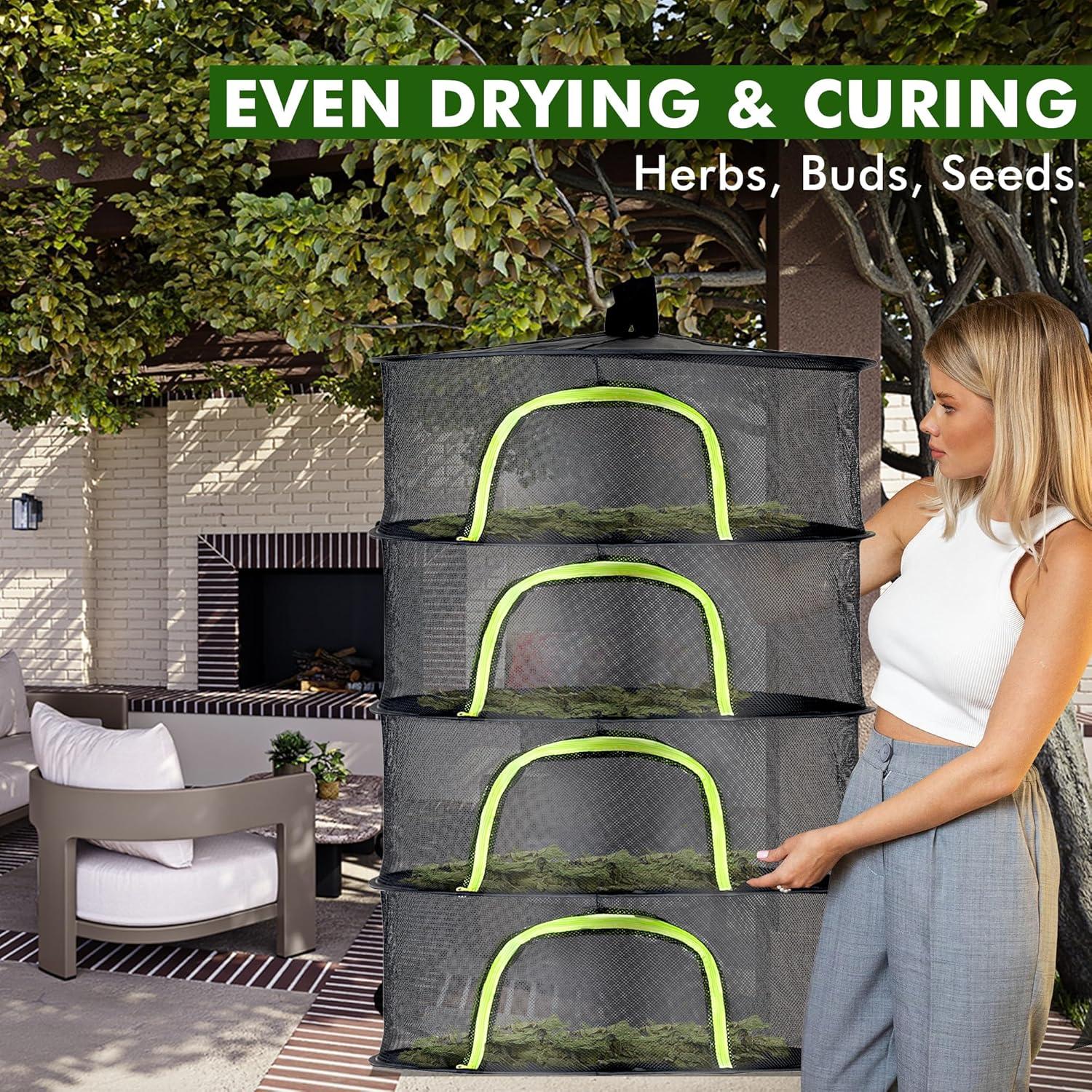 Soporte de Secado de Malla BRIVADO 2 Capas 45.72 cm para Hierbas