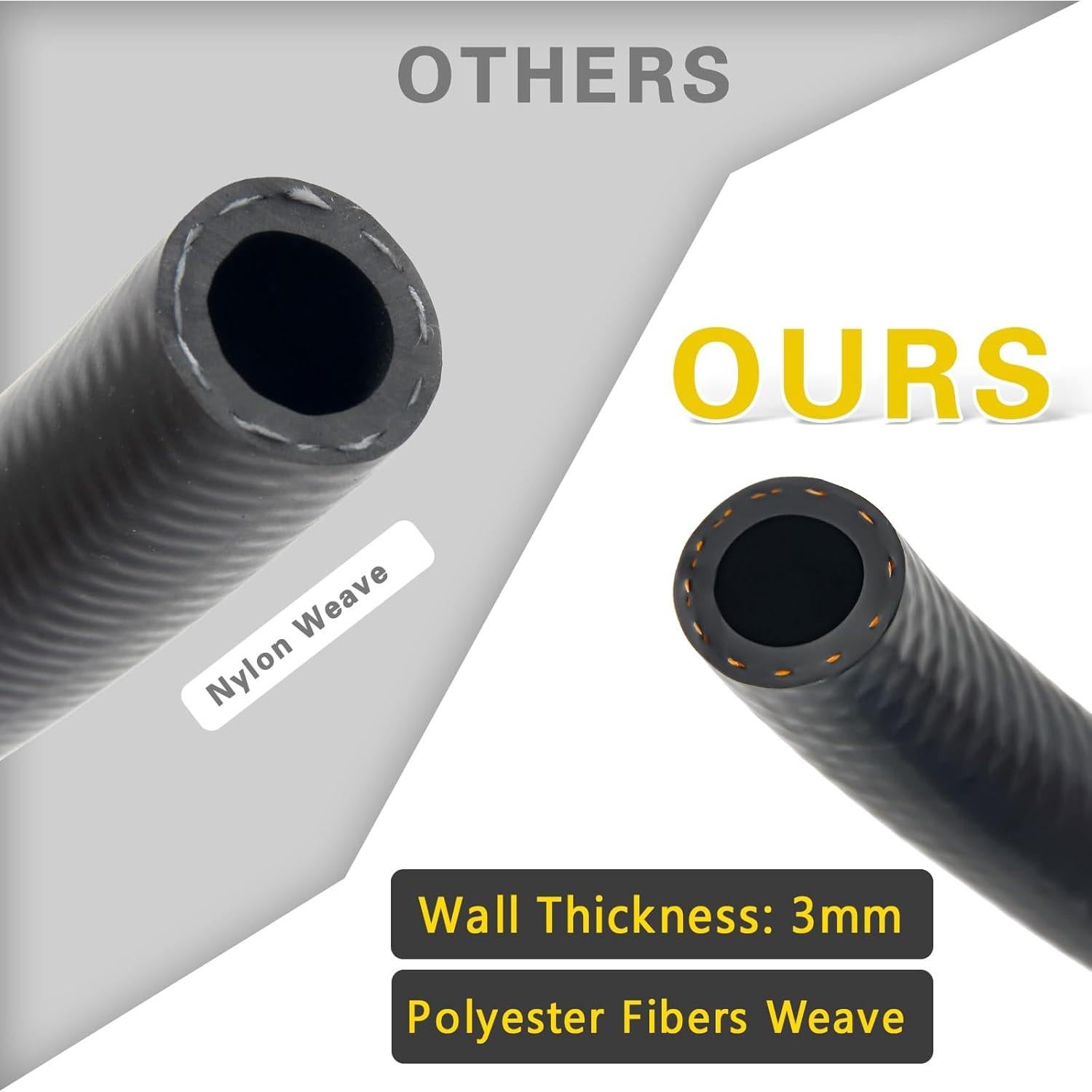 Kit Manguera Combustible Shineyoo 1.52m 6 Tamaños + 30 Abrazaderas