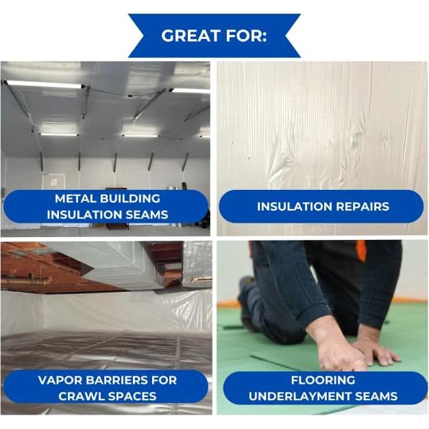 Cinta de Barrera de Vapor BlueTex 15.24 cm x 54.86 m - Impermeable