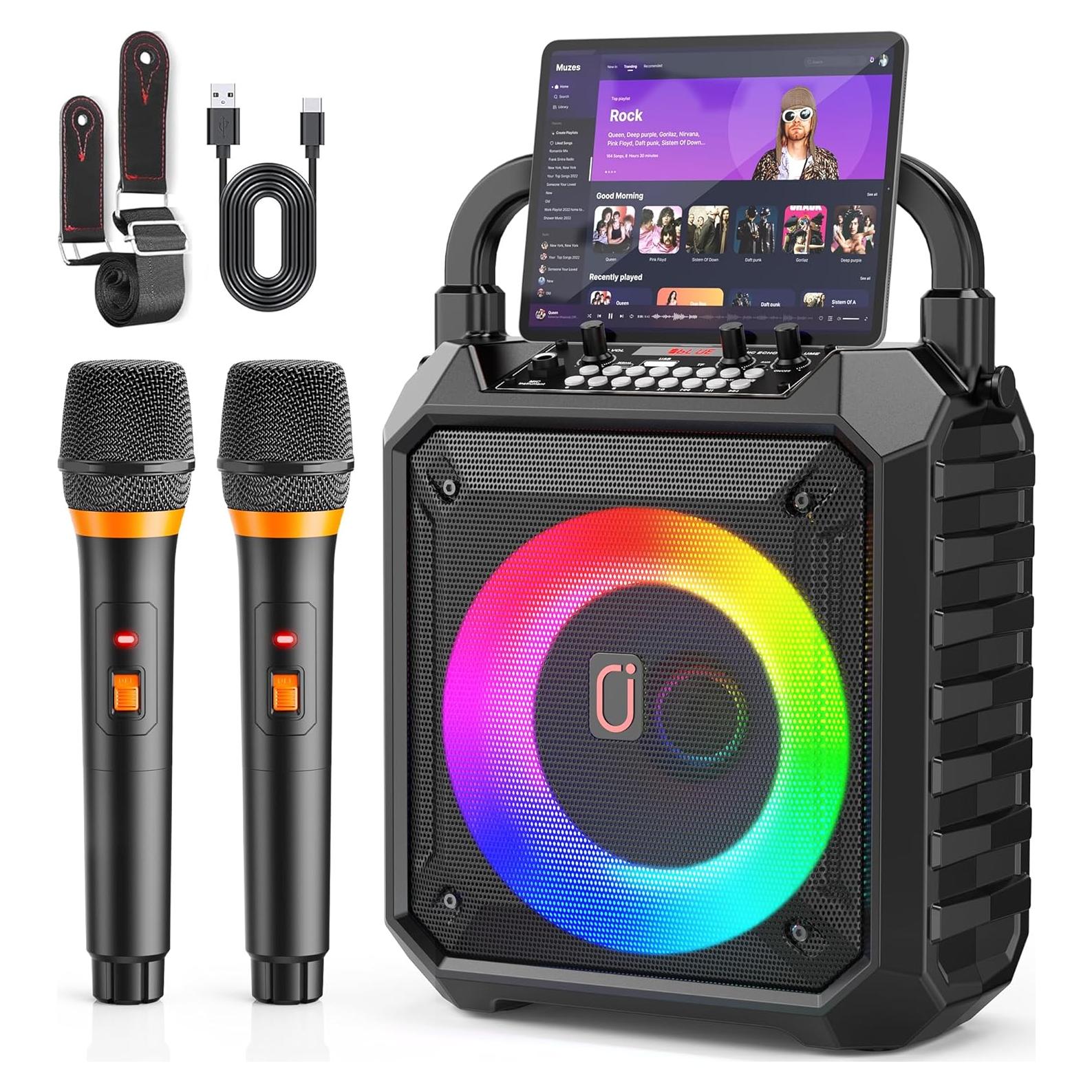 Máquina de Karaoke JYX T17-T con 2 Micrófonos Inalámbricos