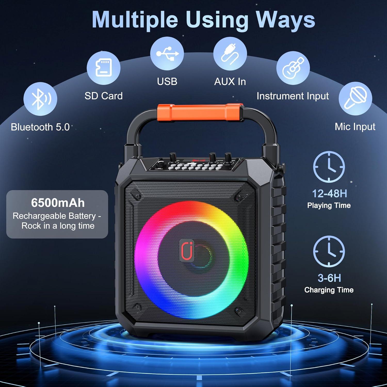 Máquina de Karaoke JYX T17-T con 2 Micrófonos Inalámbricos