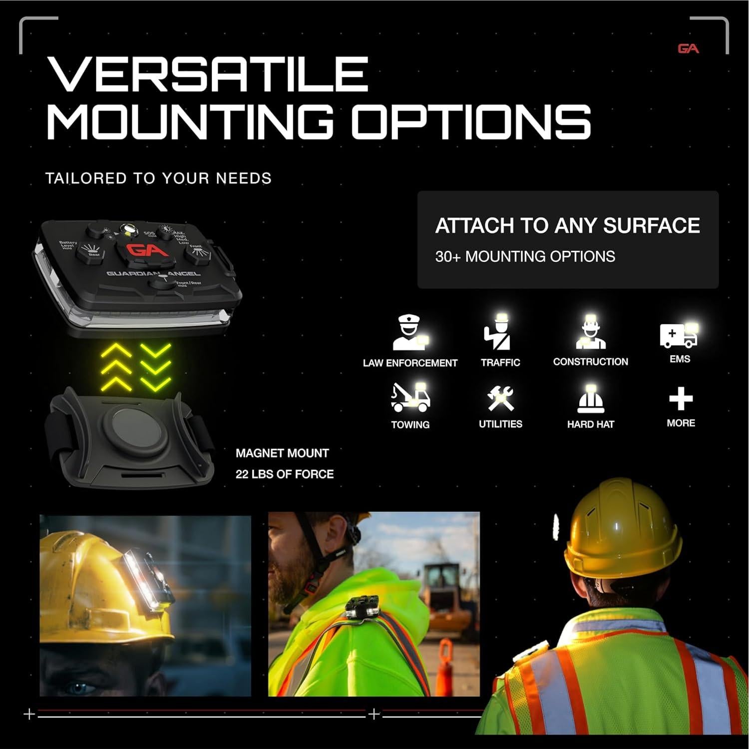 Luz de Seguridad Guardian Angel Elite Recargable LED 500 Lúmenes